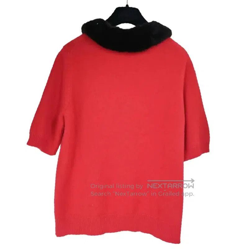 Louis Vuitton Louis Vuitton Red Short Sleeve Knit Sweater . Size M / US 6-8 / IT 42-44 - 8 Thumbnail