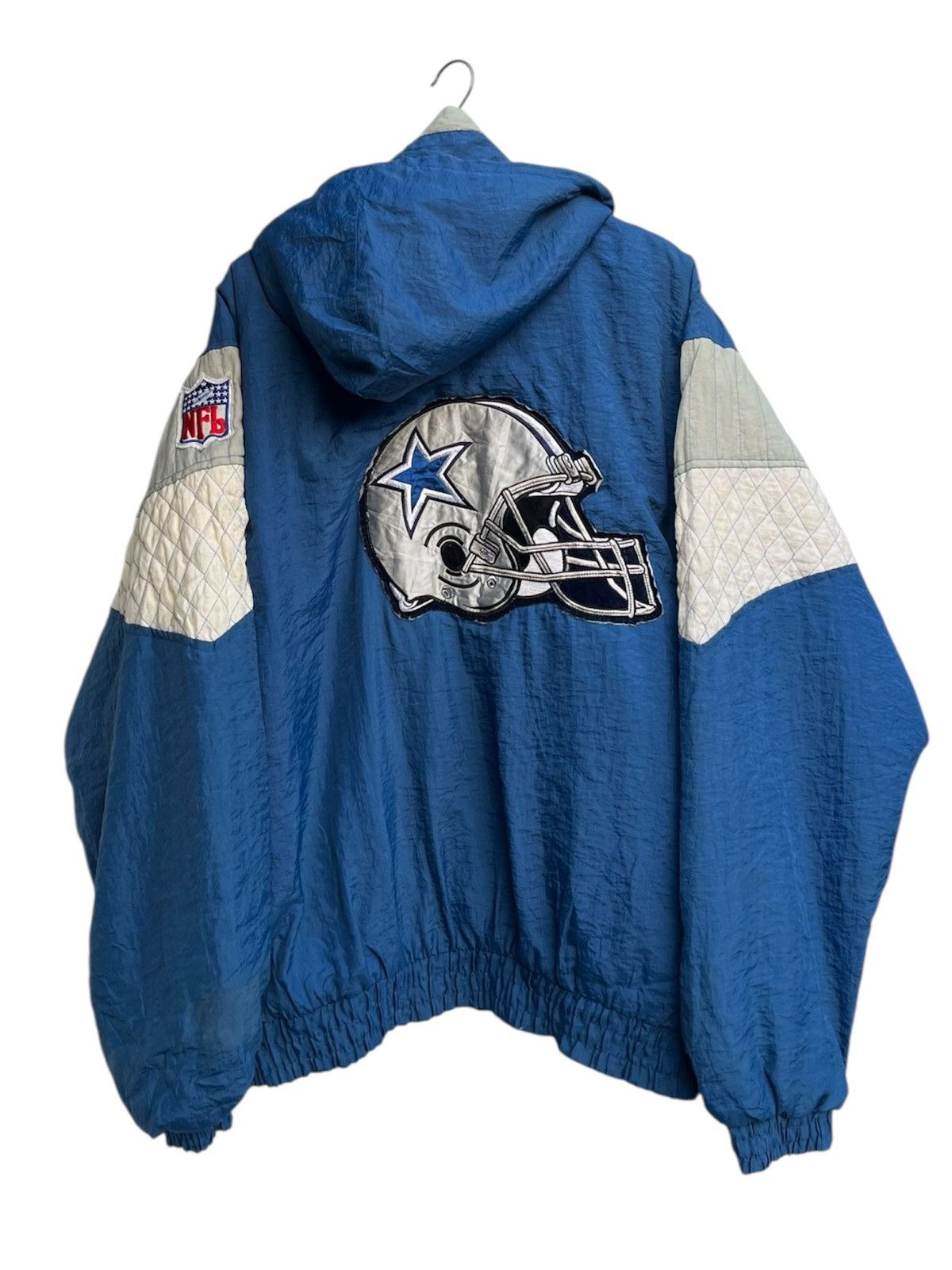 NFL Vintage Hawk Activewear Sports Dallas Cowboys Nylon Jacket Size US XL / EU 56 / 4 - 1 Thumbnail