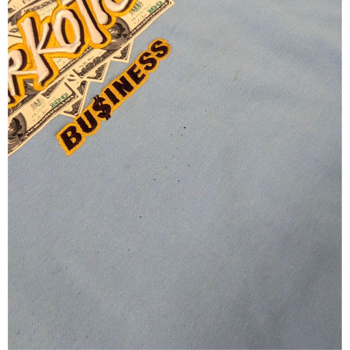 Supreme × Vintage Rare Y2K Narkotic Business Light Blue heavy weight sweater Size US XL / EU 56 / 4 - 9 Thumbnail