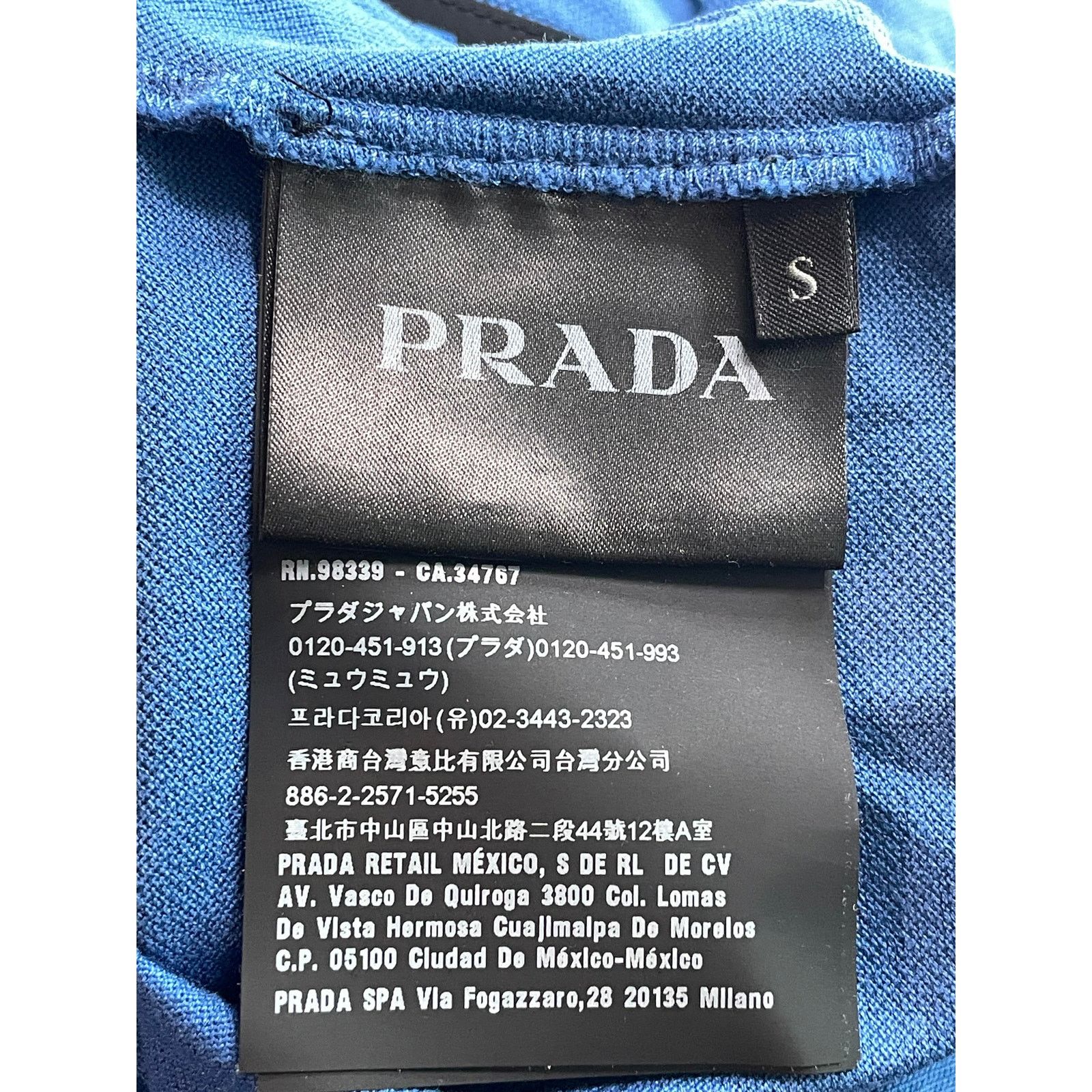 Prada Prada Zip Polo Royal Blue Size US S / EU 44-46 / 1 - 6 Thumbnail