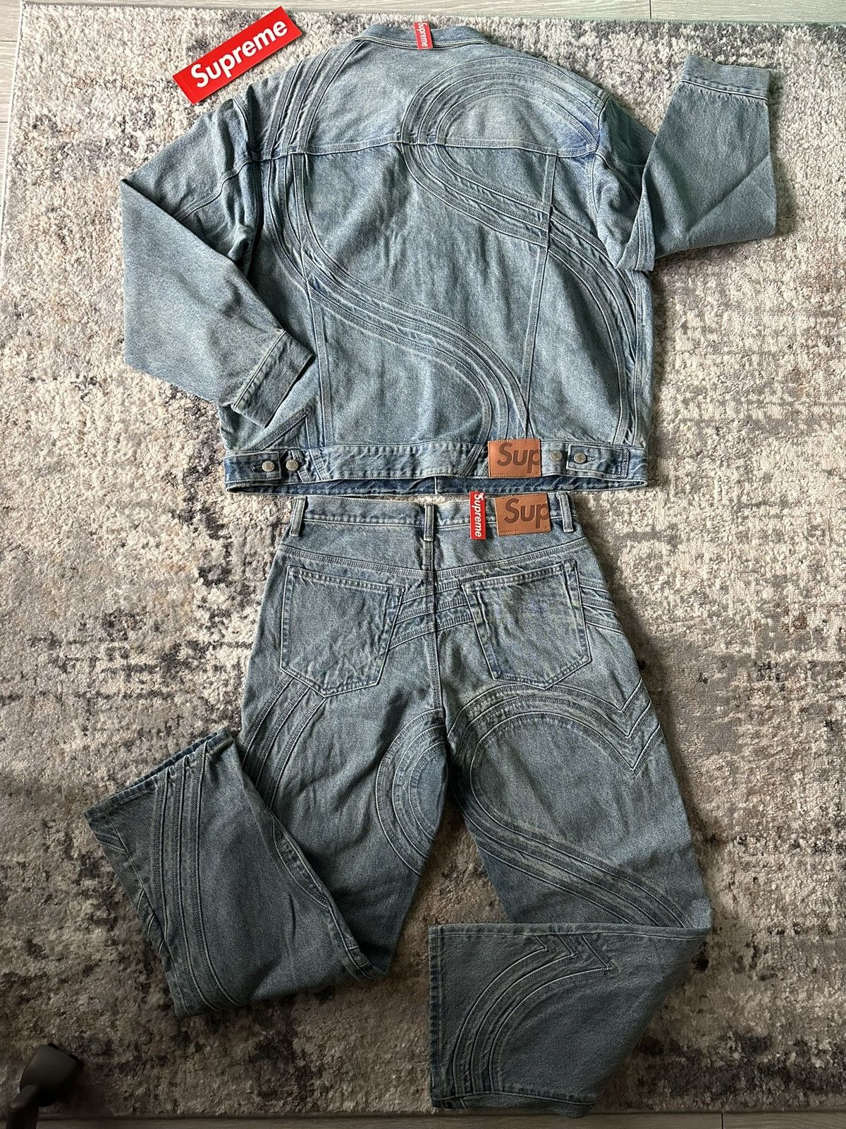 Supreme SUPREME S LOGO LOOSE FIT JEAN SS24 Size US 30 / EU 46 - 17 Thumbnail