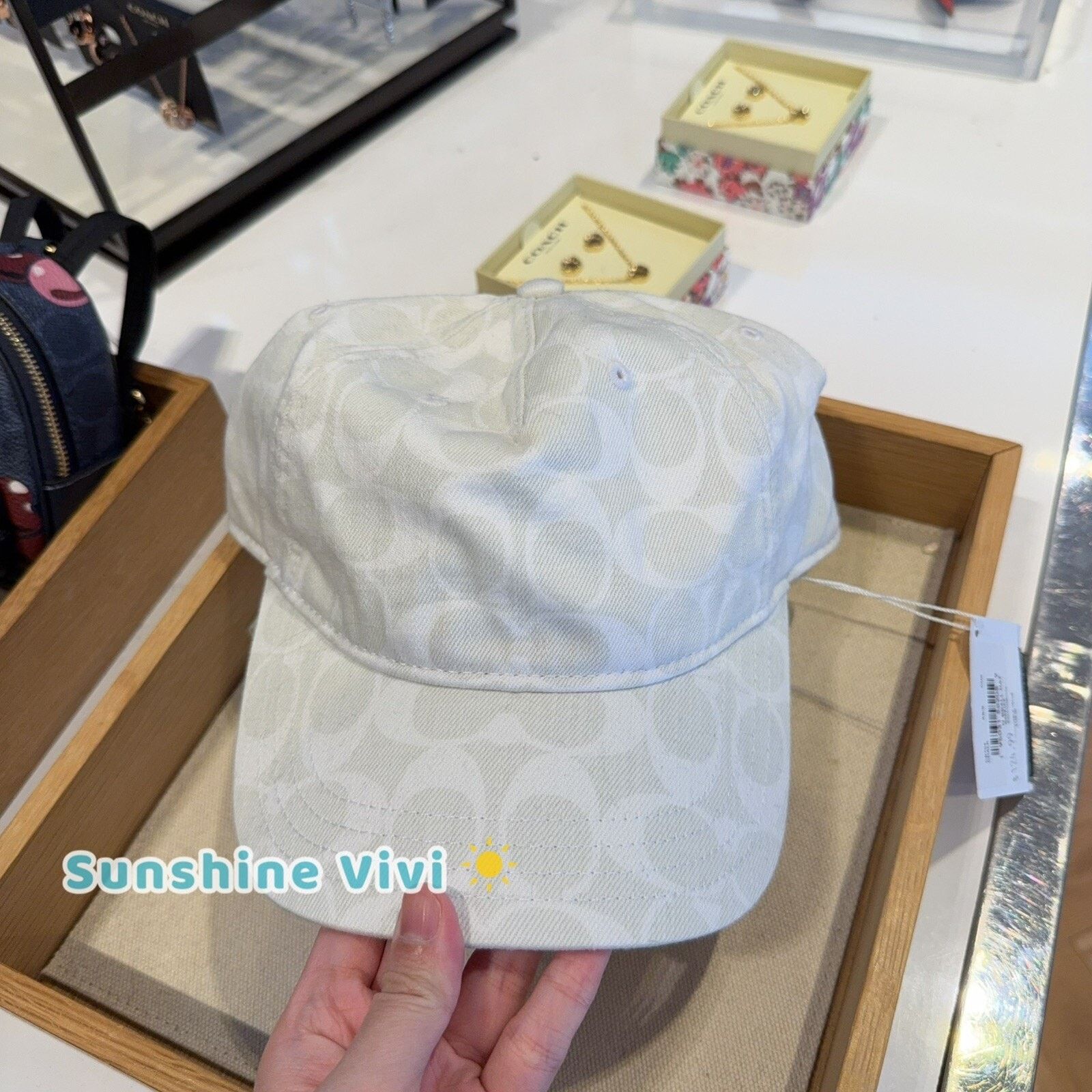 Coach NWT COACH Baseball Signature Denim Hat CB704 Chalk XS/S Size ONE SIZE - 2 Thumbnail