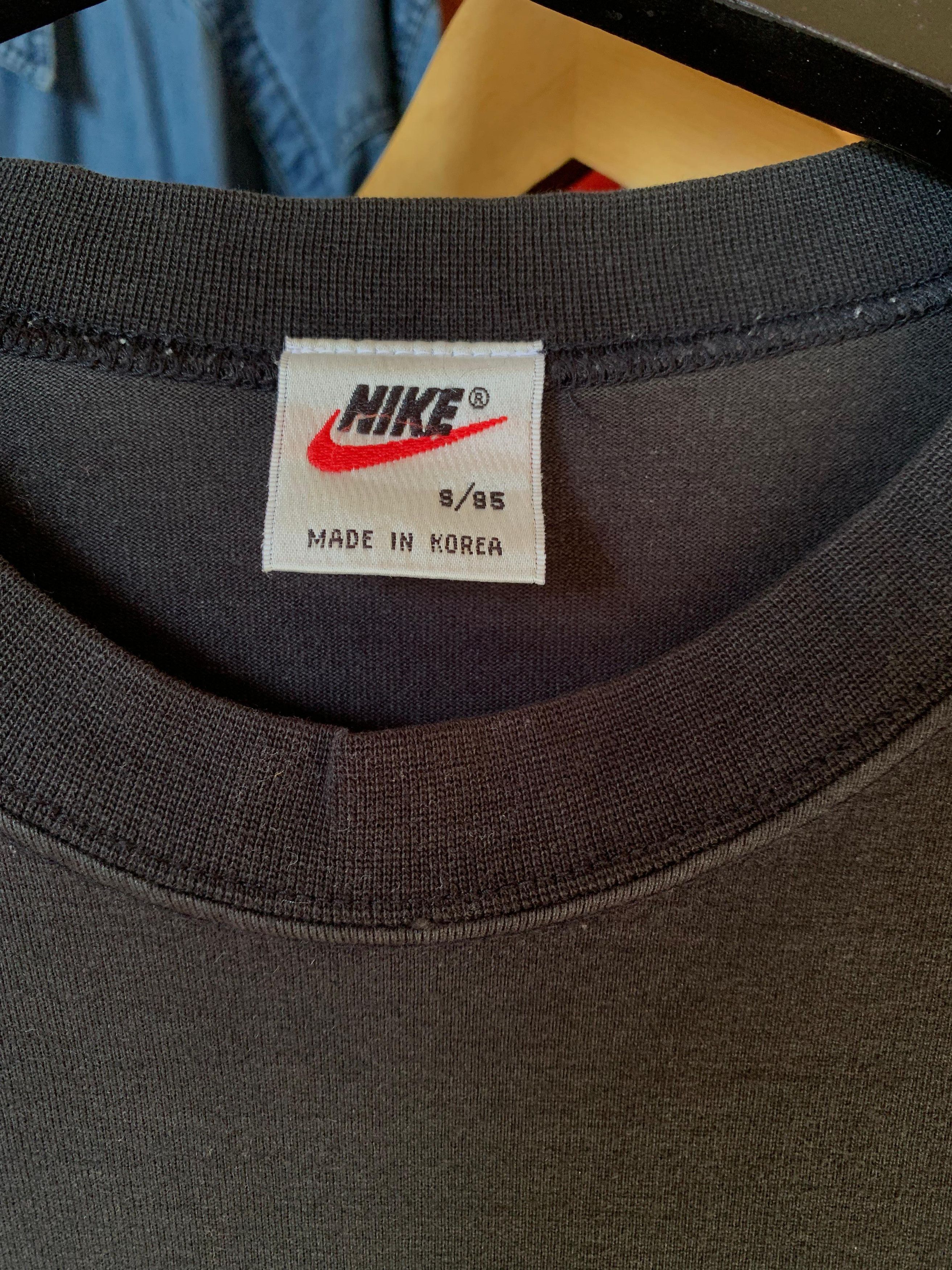 Nike × Vintage NIKE VINTAGE 90'S BIG SWOOSH CHANHO PARK LONGSLEEVE Size US M / EU 48-50 / 2 - 3 Thumbnail