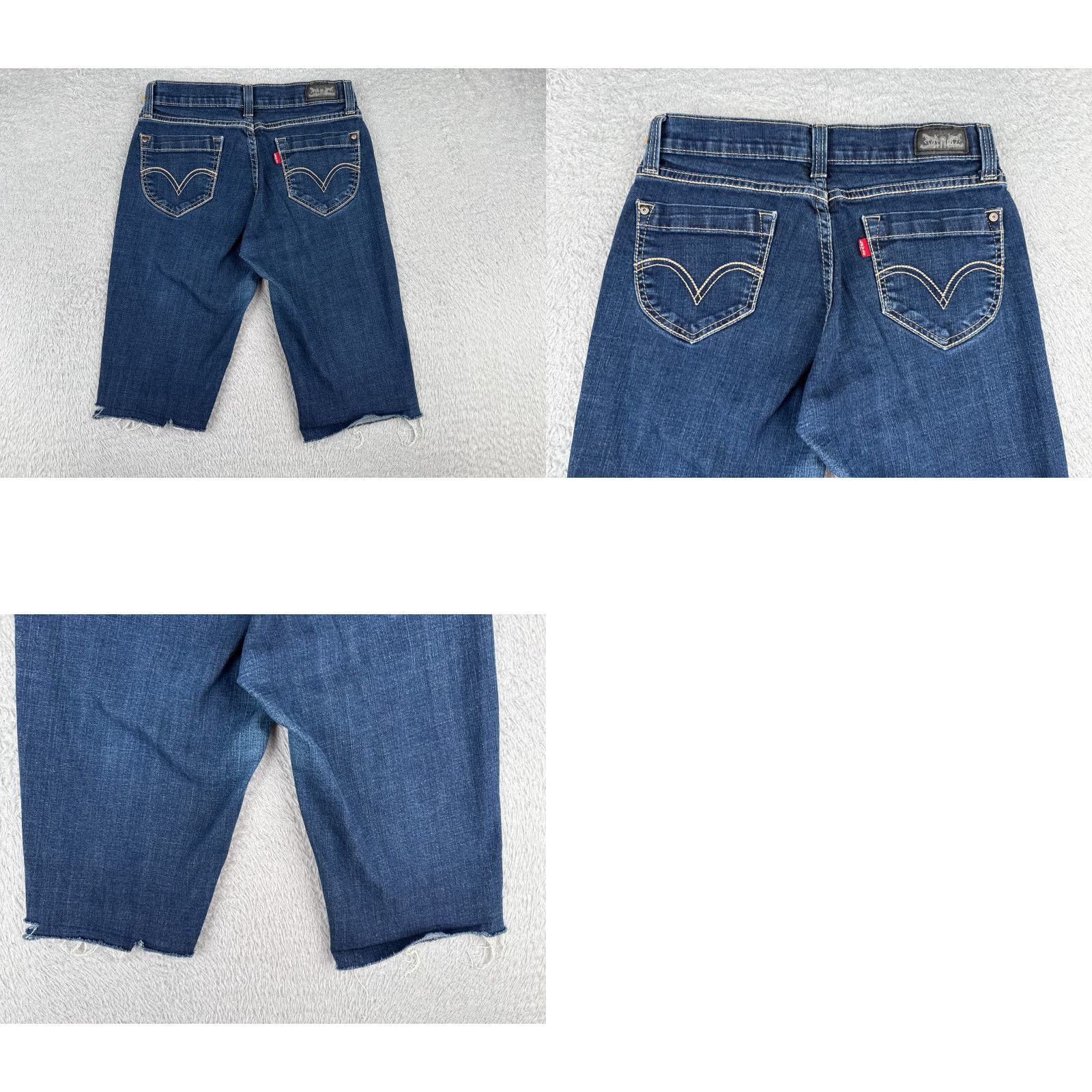 Levi's VINTAGE Levis Shorts Women 8 Blue Denim Cutoff 529 Curvy Low Rise Cotton Blend 28x14 Size 30" / US 8 / IT 44 - 10 Thumbnail