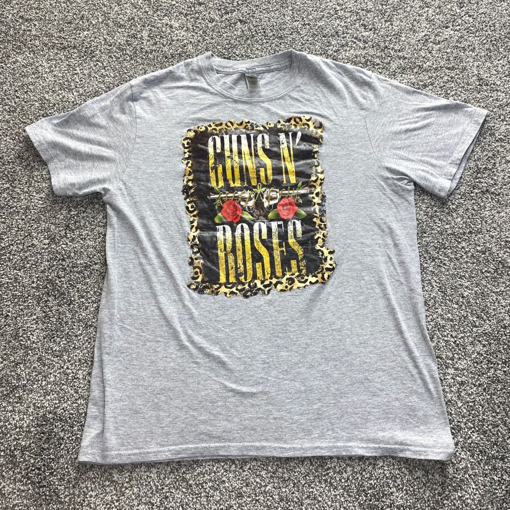 Gildan Guns N Roses Shirt Mens M Gray Gildan Short Sleeve Rock Band Graphic Logo Size US M / EU 48-50 / 2 - 2 Thumbnail