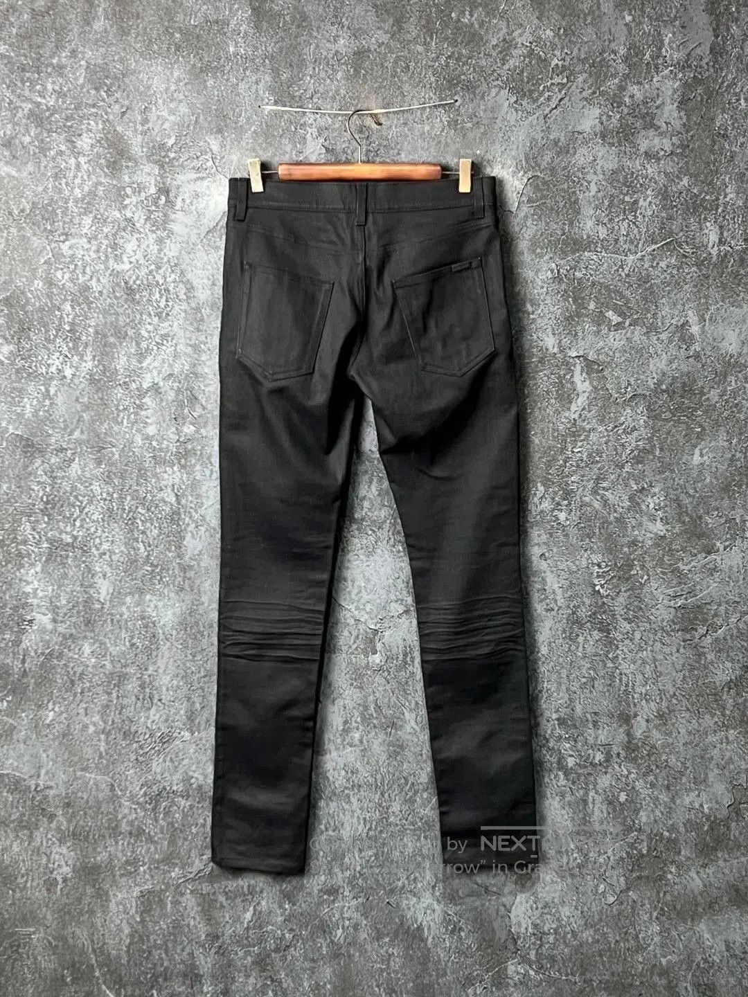 Saint Laurent Paris SAINT LAURENT Black Cotton Slim Jeans. Size US 30 / EU 46 - 2 Thumbnail