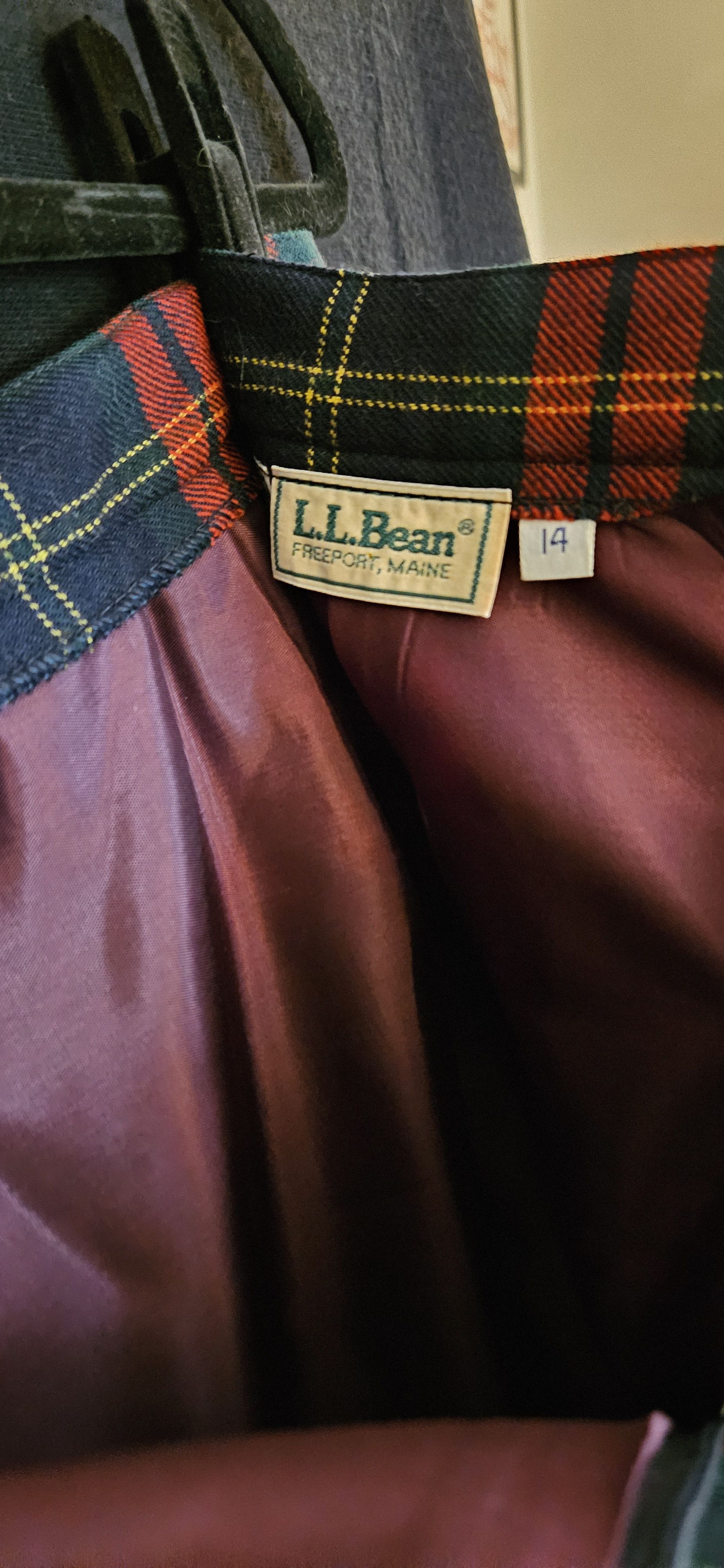 L.L. Bean Vintage L.L.Bean red plaid midi skirt Size 36" / US 14 / IT 50 - 4 Thumbnail
