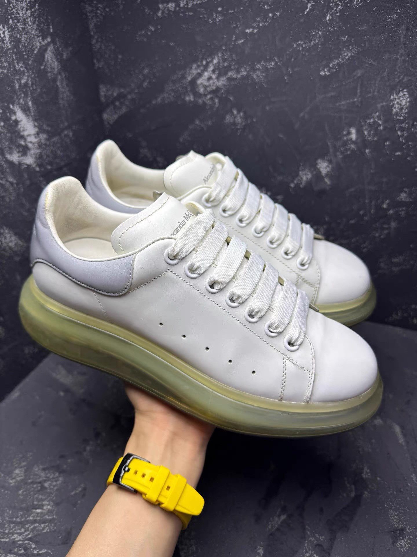 Alexander McQueen Alexander McQueen White Transparent Air Cushion 3M Heel Q10 Size US 7.5 / EU 40-41 - 3 Thumbnail