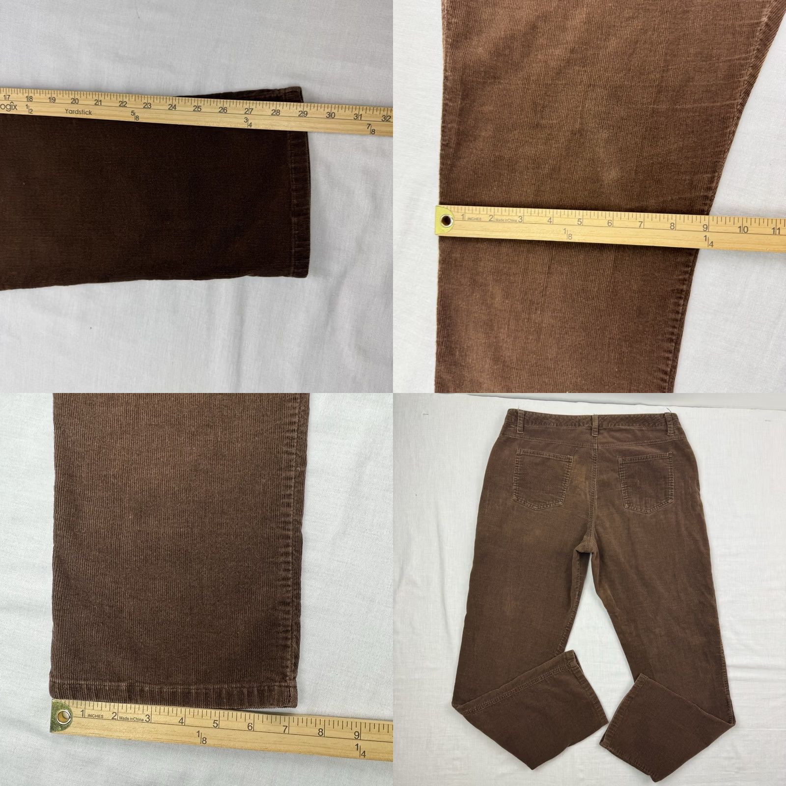 Vintage VINTAGE 1970s Corduroy Pants Womens 11 Brown Classic Hipster Hippie USA Size 32" / US 10 / IT 46 - 9 Thumbnail