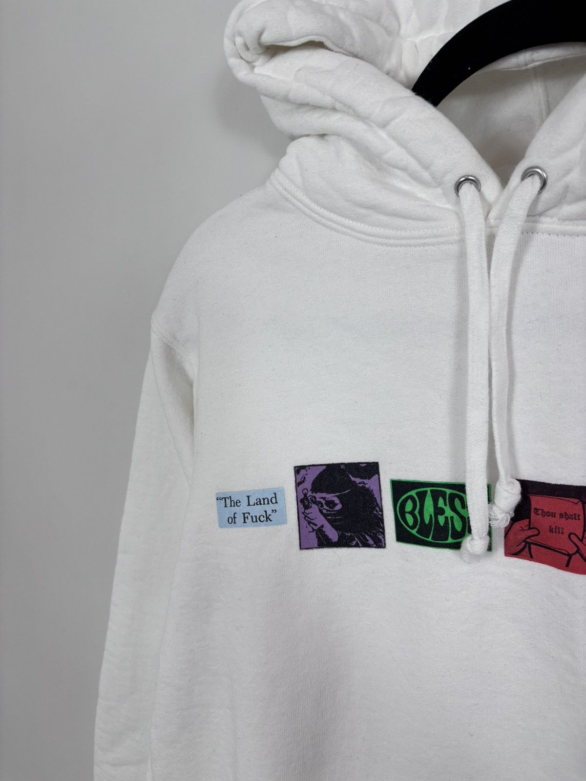 Supreme Supreme Bless The Land Of Fuck White Hoodie Sweatshirt Size US S / EU 44-46 / 1 - 7 Thumbnail