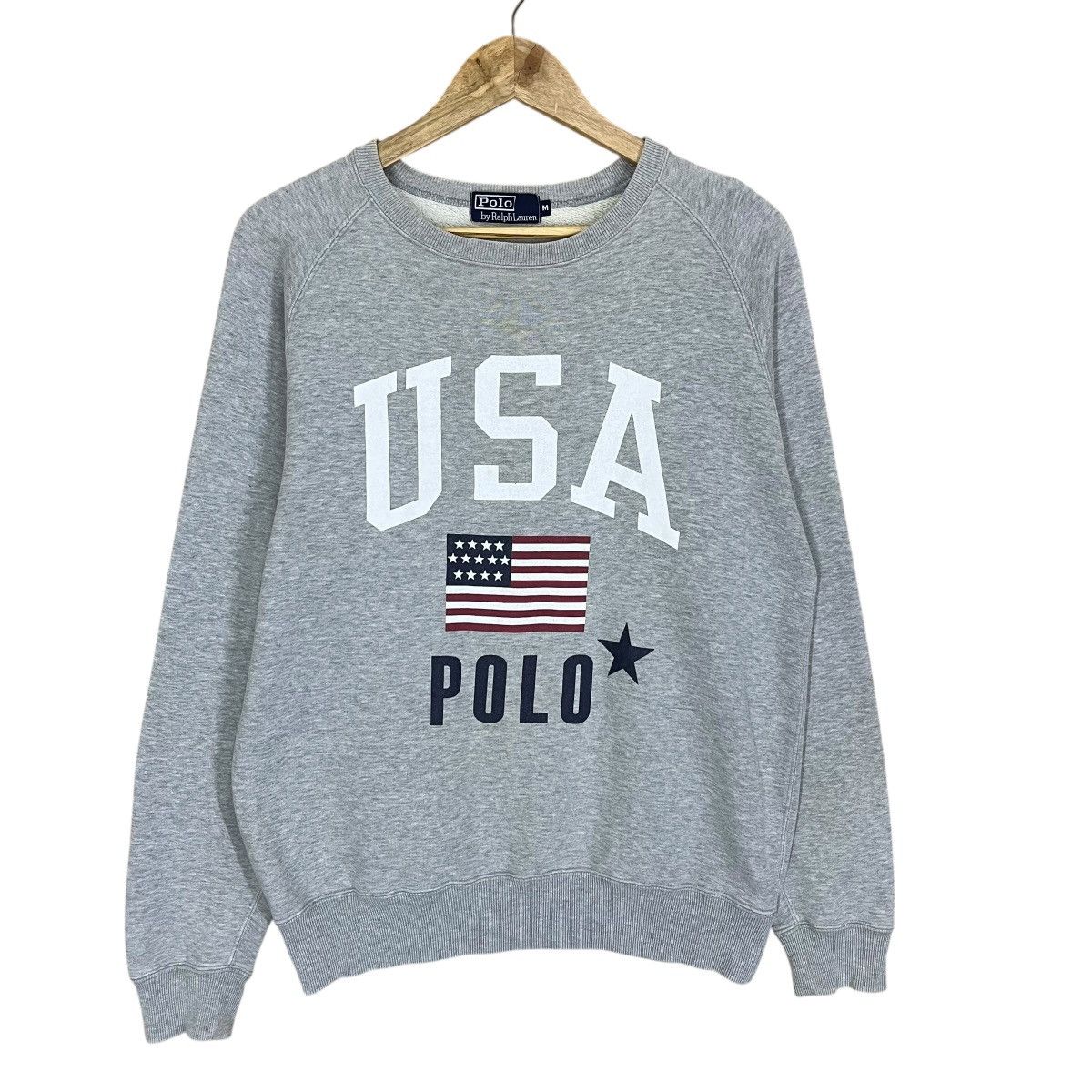Polo Ralph Lauren Vintage 90s Polo Ralph Lauren Usa Crewneck Sweatshirt Size US M / EU 48-50 / 2 - 1 Thumbnail