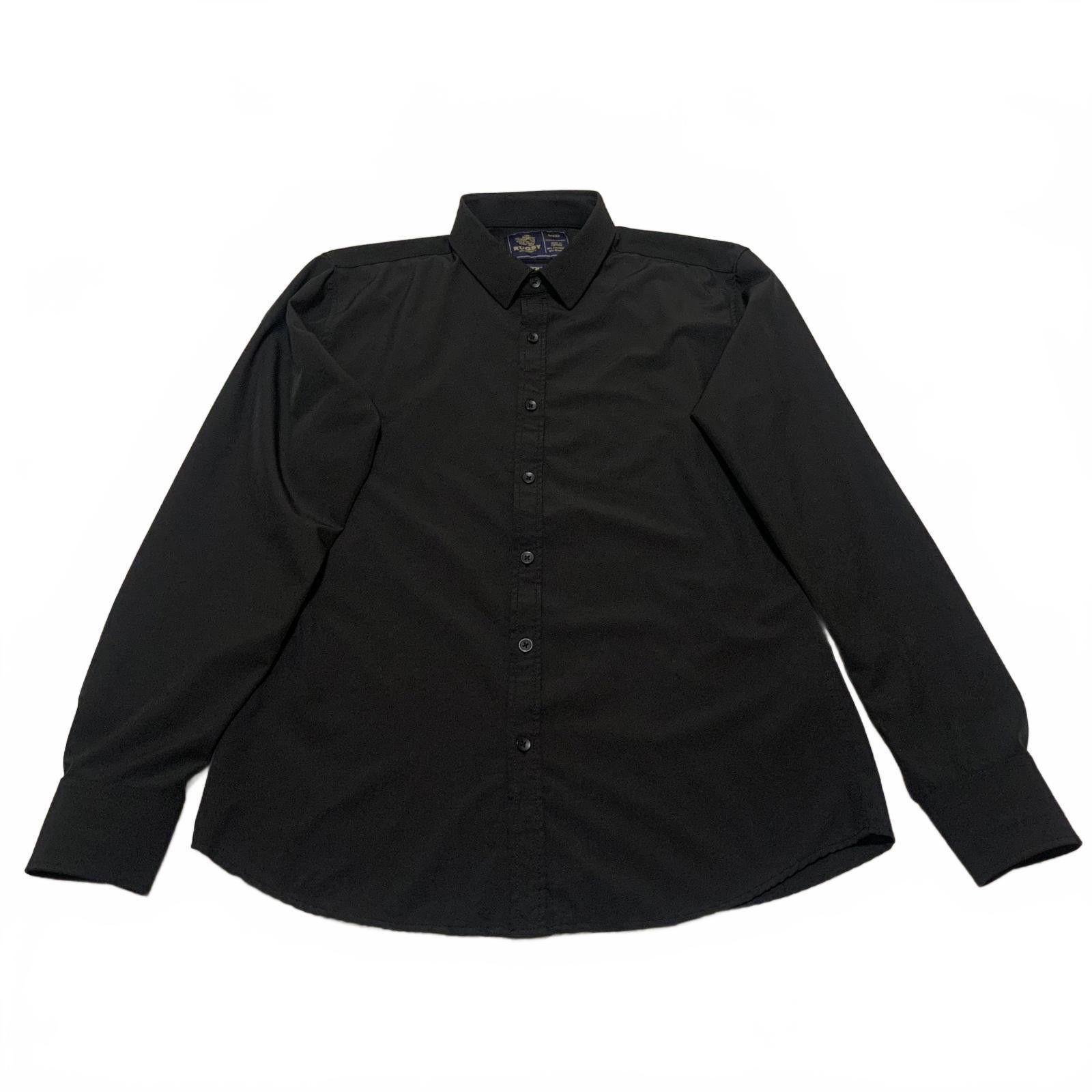 Other Rugby University Men's M Black Long Sleeve Dress Shirt Size 38R - 1 Thumbnail