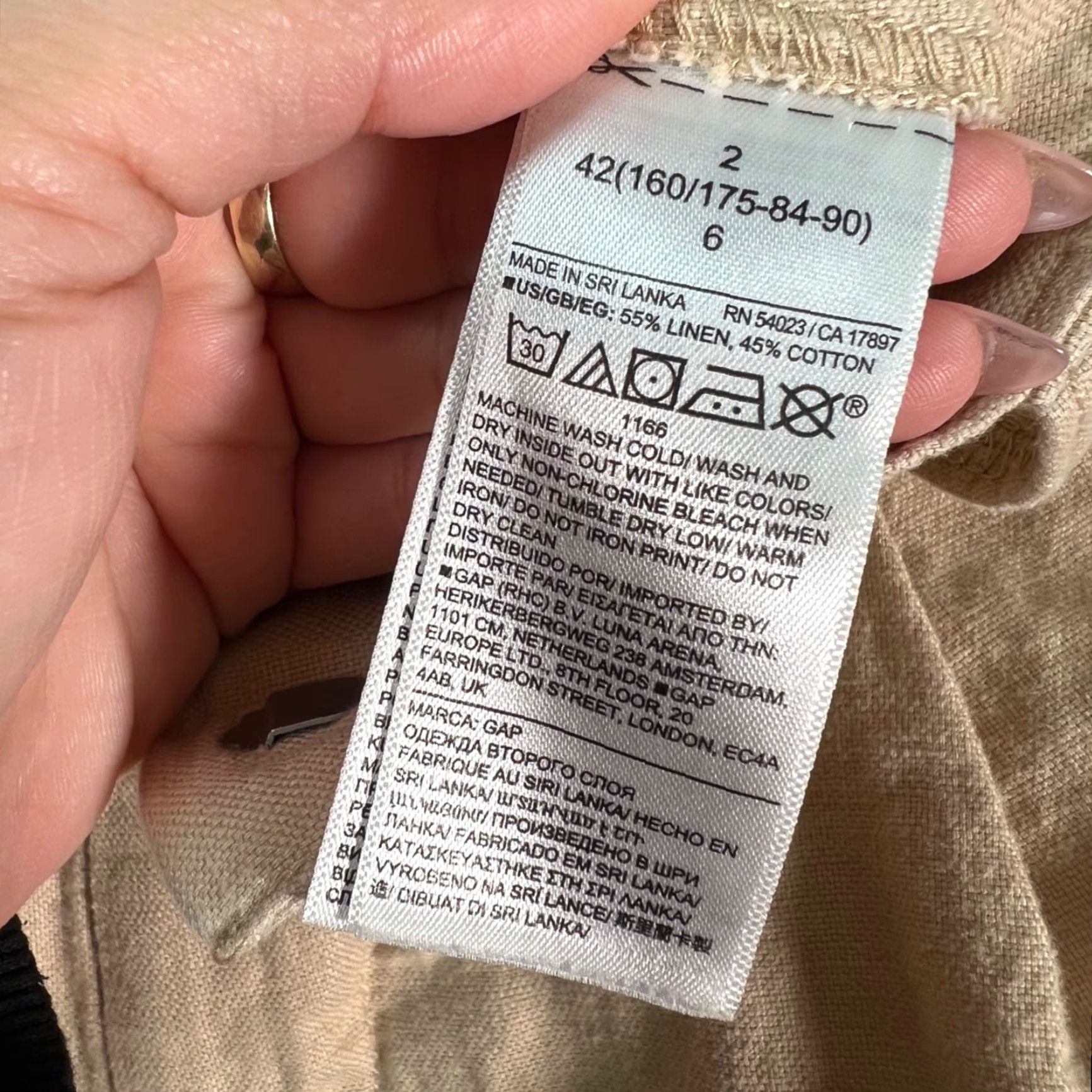 Gap Gap Womens Size 2 Pleated Linen Blend Wide Leg Pants Beige Pants Womens Slim? (wait) Size 26" / US 2 / IT 38 - 5 Thumbnail