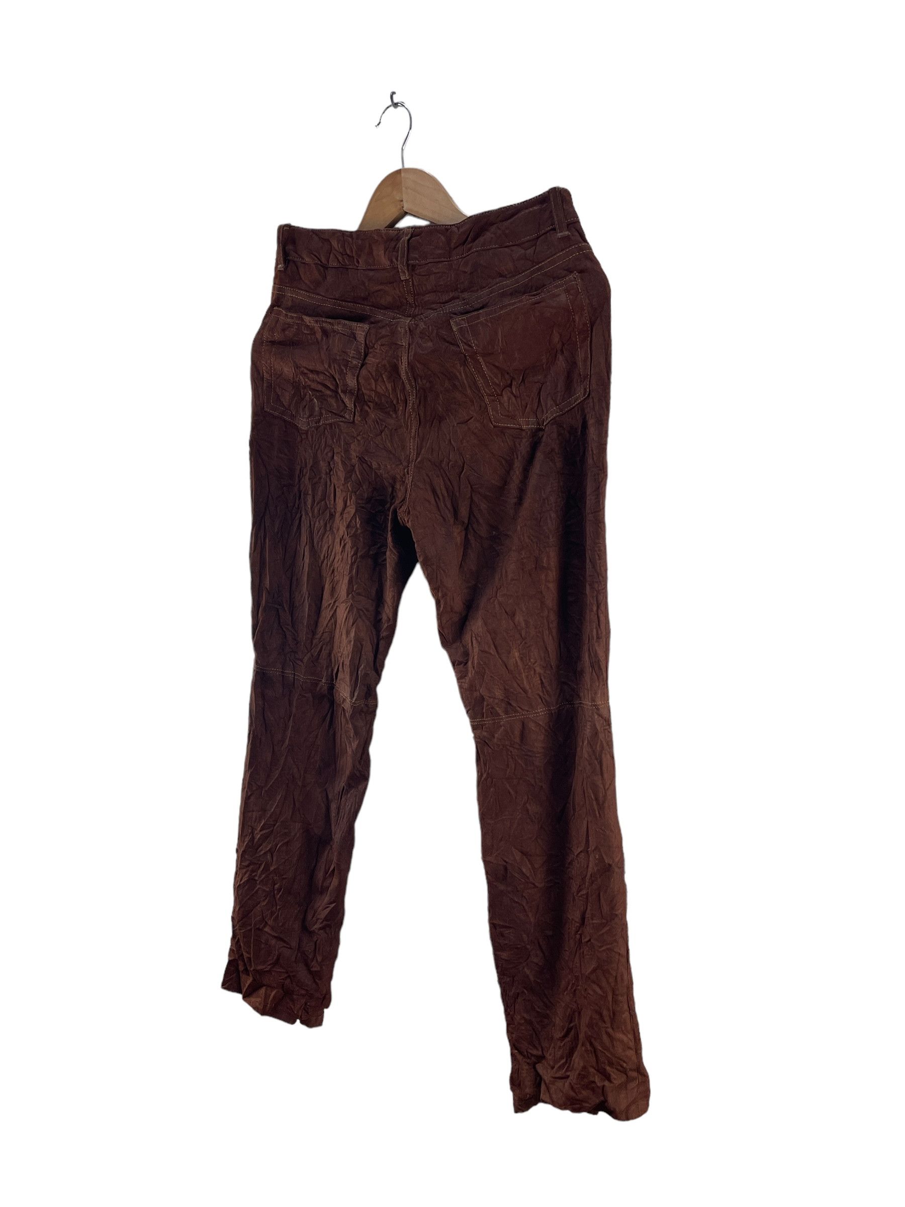 Leather × Polo Ralph Lauren Vintage Polo Ralph Lauren Monogram Goat Suede Trouser Size US 30 / EU 46 - 6 Thumbnail