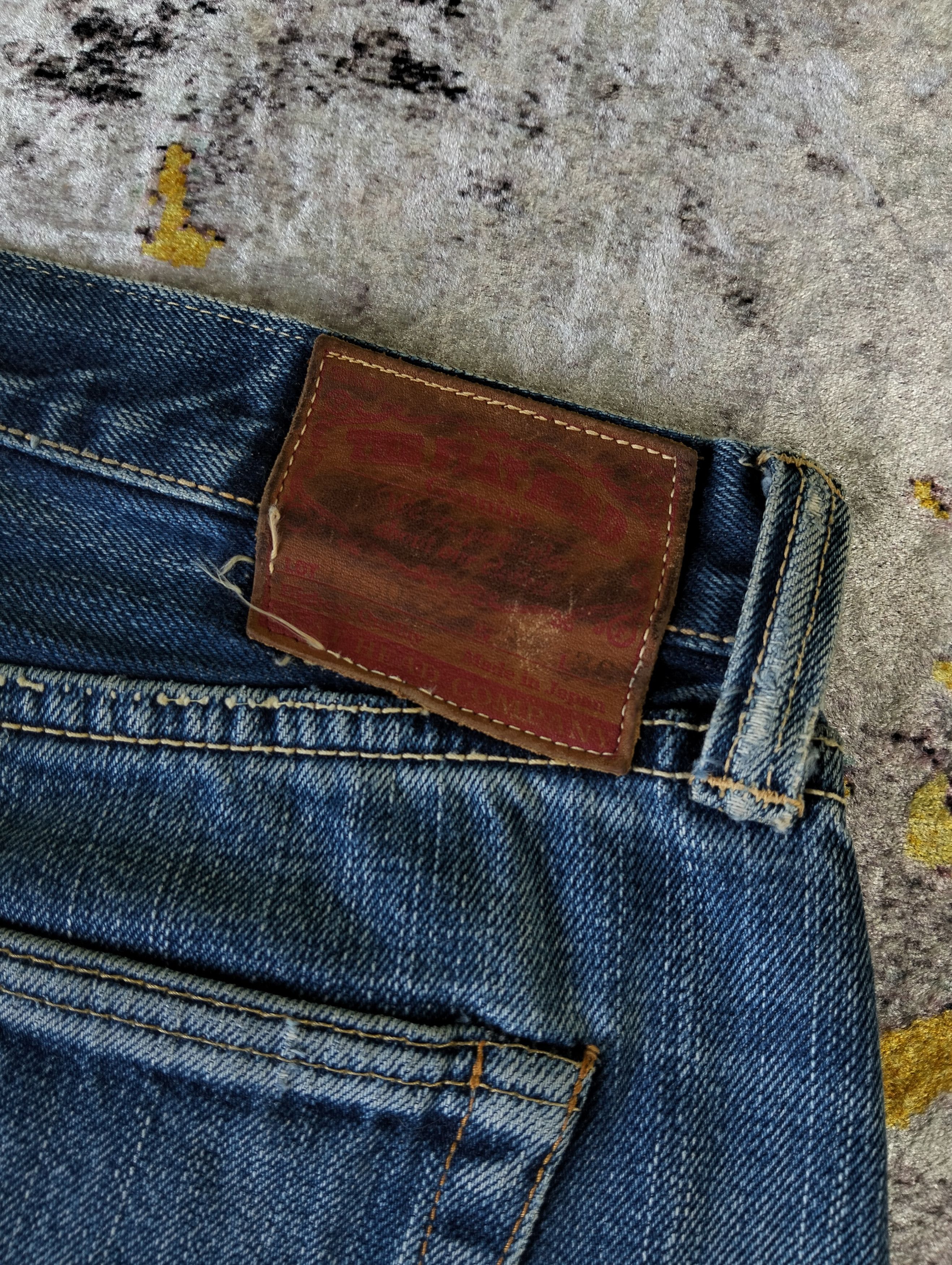 The Flat Head Vintage The Flat Head Button Fly Orange Line Selvedge Denim Size US 30 / EU 46 - 8 Thumbnail
