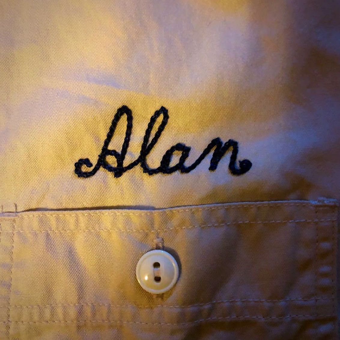 Sugar Cane Sugar Cane Work Shirt Mens S Button-Up Twill Beige Slim Vintage Style Size US S / EU 44-46 / 1 - 4 Thumbnail
