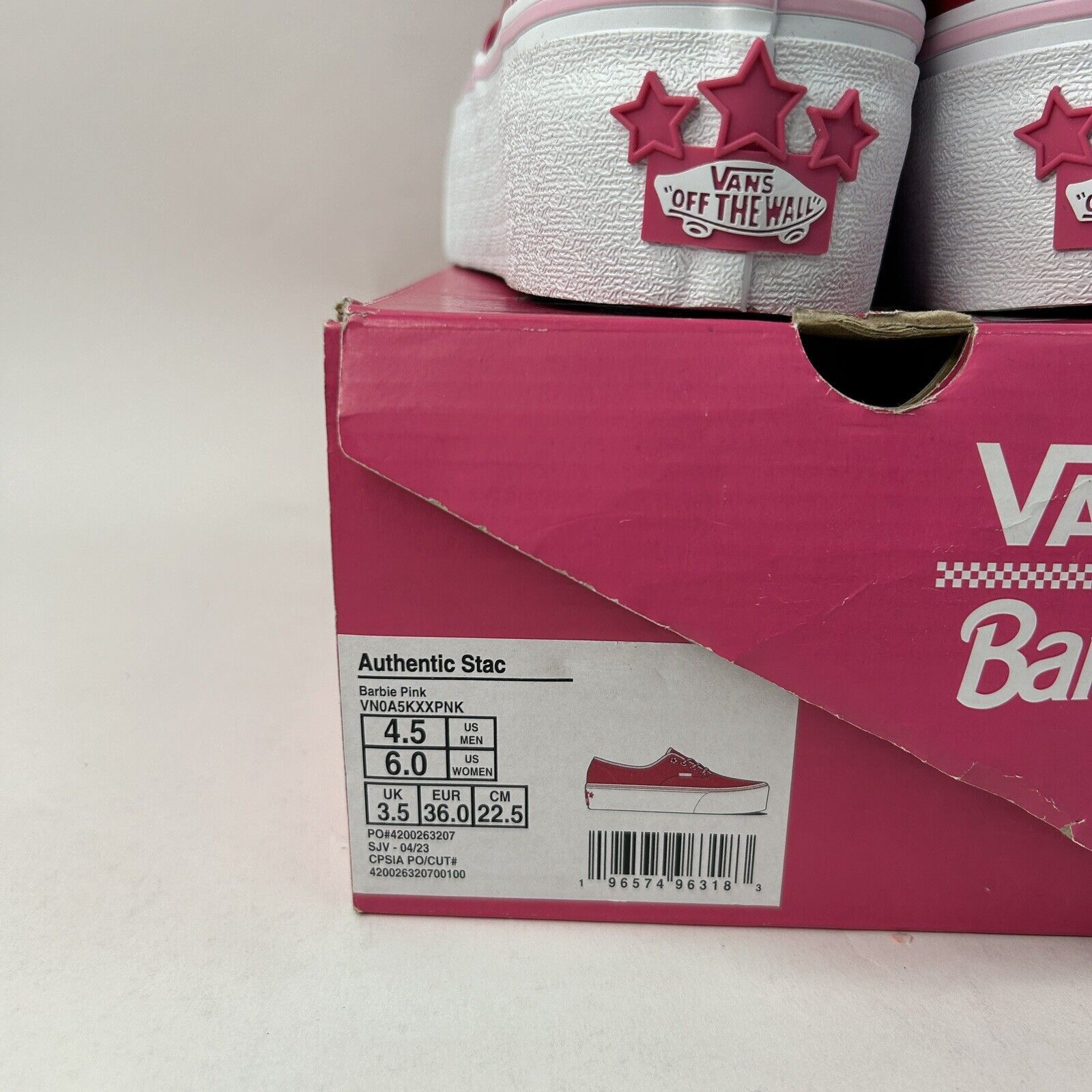 Vans Vans X Barbie Authentic Stac Platform “Hot Pink White” 2024 Size US 6 / IT 36 - 5 Thumbnail