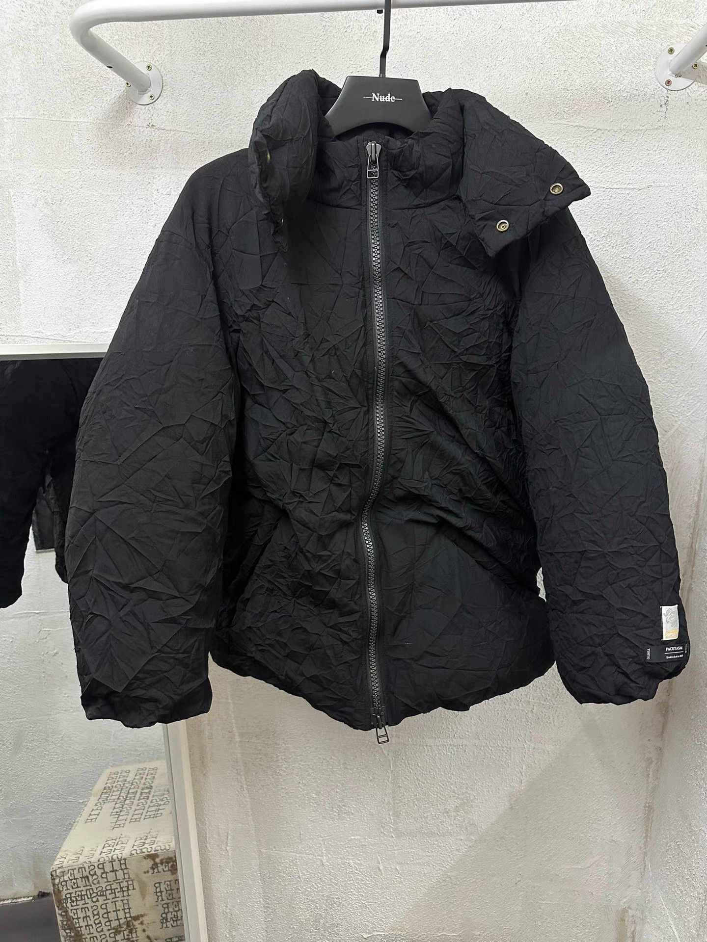 Facetasm Black Padded Hooded Jacket - XL Size US XL / EU 56 / 4 - 2 Thumbnail