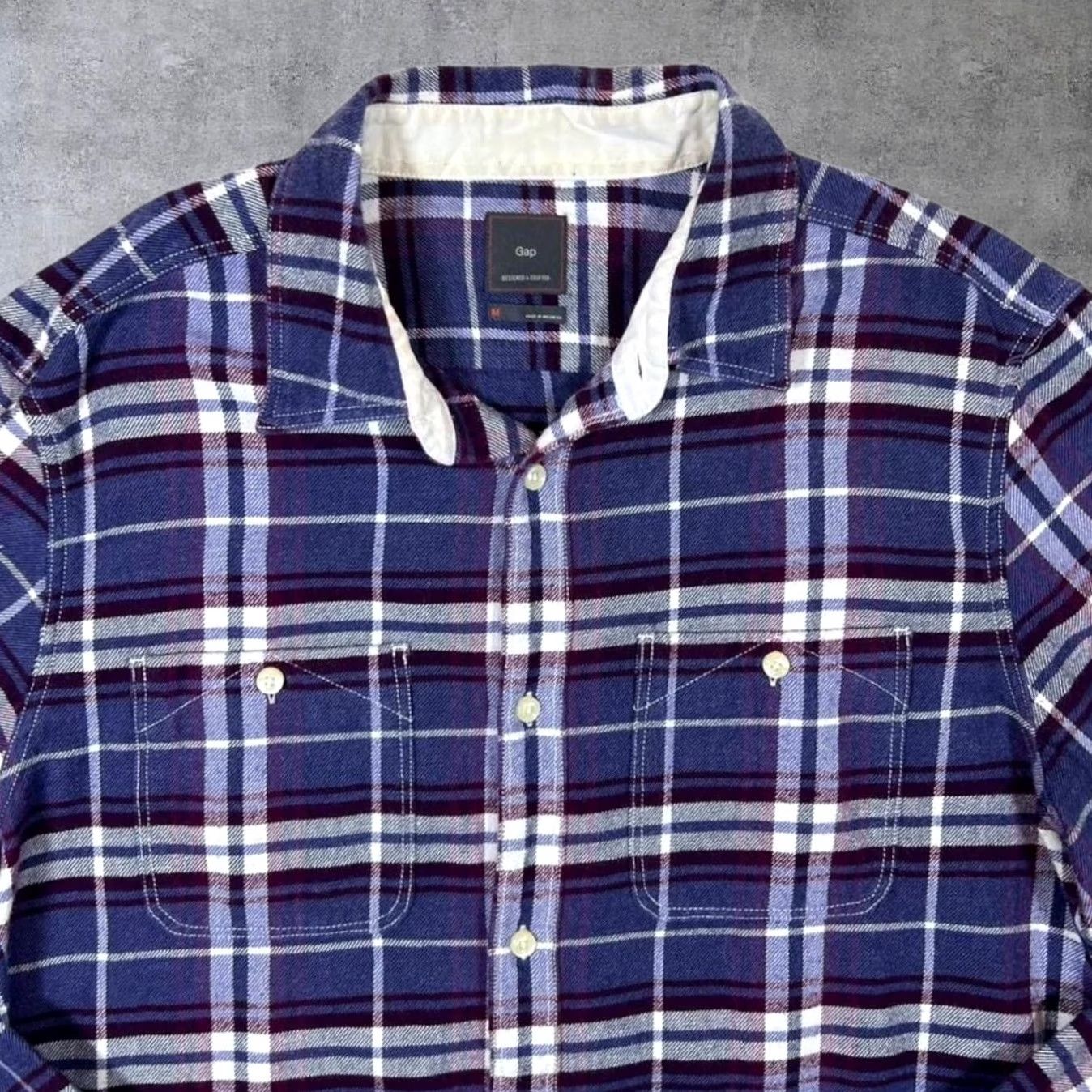 Gap GAP Classic Multi Plaid Check Long Sleeve Cotton Flannel Shirt Medium Size US M / EU 48-50 / 2 - 3 Thumbnail