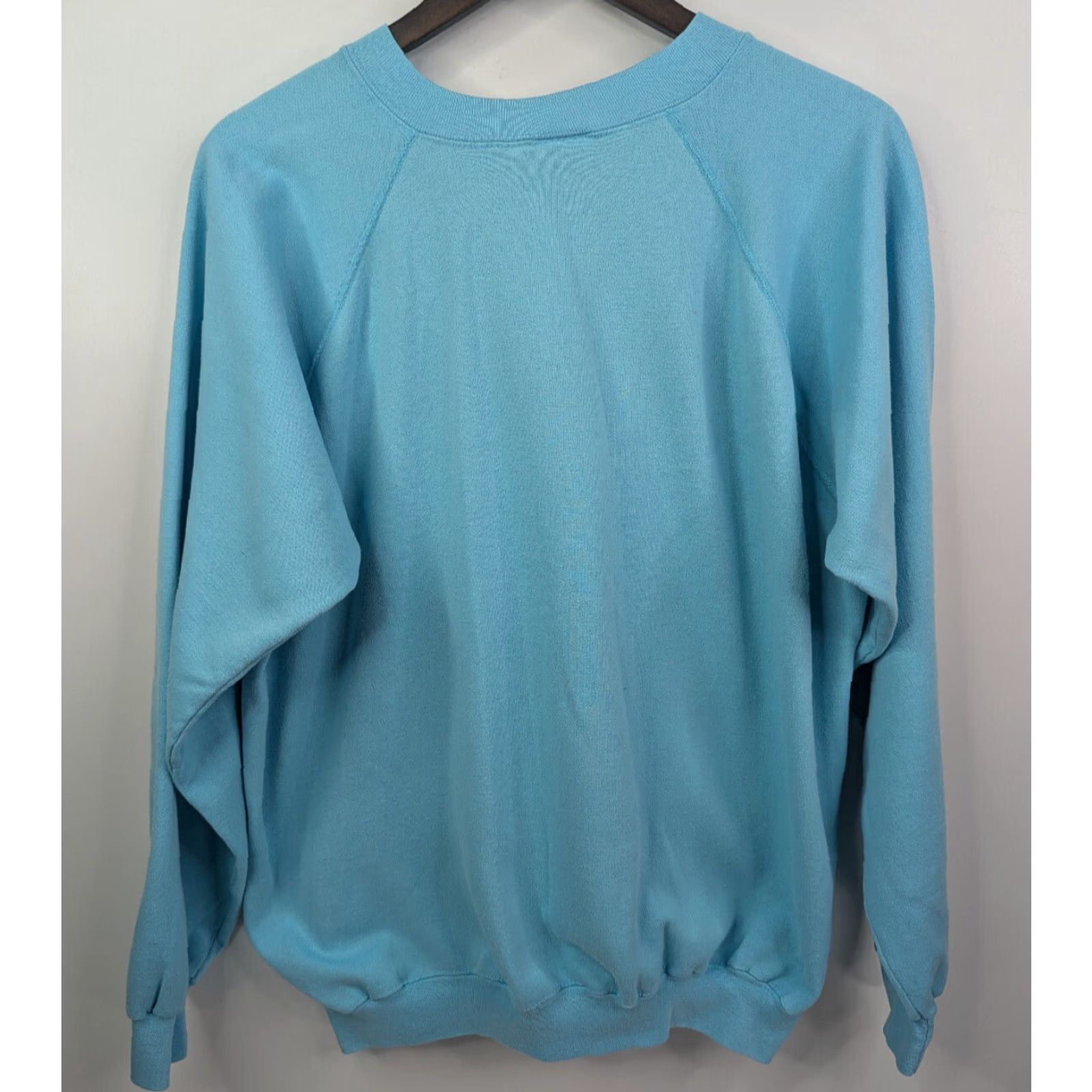 TEE JAYS VINTAGE Tee Jays Sweatshirt Shirt Unisex Adults XL Blue Pullover 80s Ski Animals Made in USA Size US XL / EU 56 / 4 - 6 Thumbnail