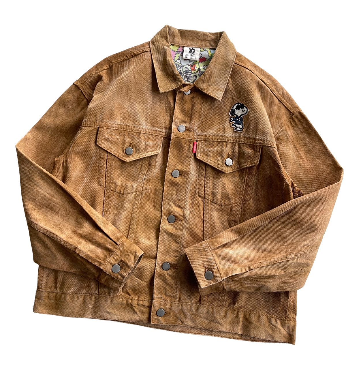 Vintage 70 Years Anniversary Snoopy Acidwash Denim Jacket Size US M / EU 48-50 / 2 - 3 Thumbnail