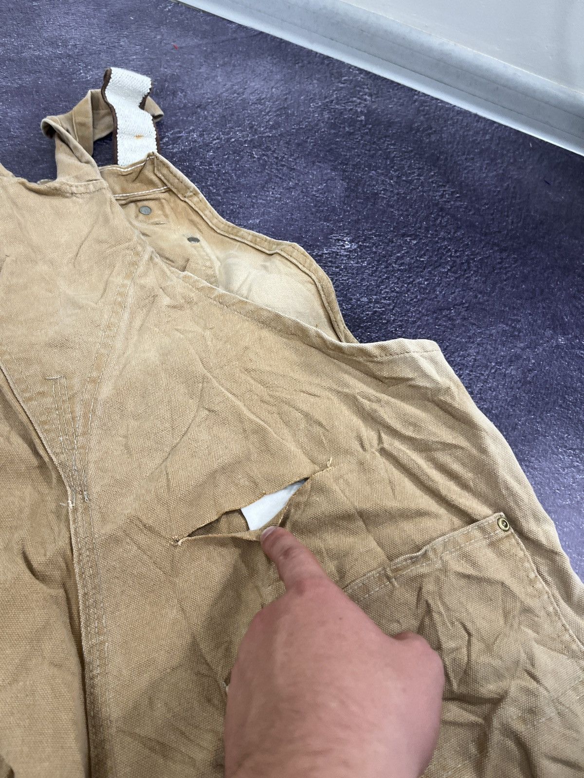 Carhartt Vintage 90s Carhartt Work Faded Y2K Baggy Overall Size US 40 / EU 56 - 13 Thumbnail