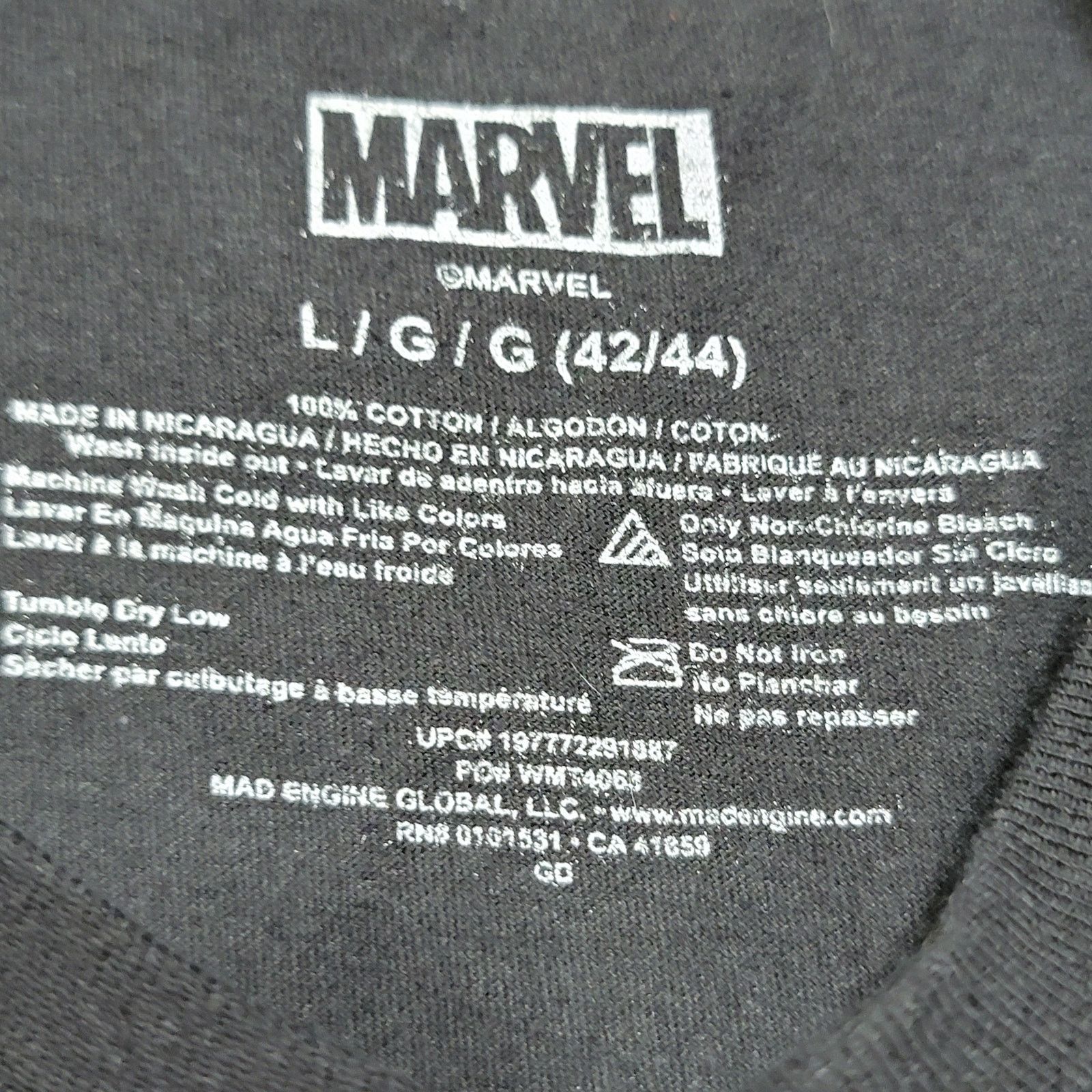 Marvel Comics Marvel Spiderman Black Unisex Tee - Size Large (42/44) Size US L / EU 52-54 / 3 - 4 Thumbnail