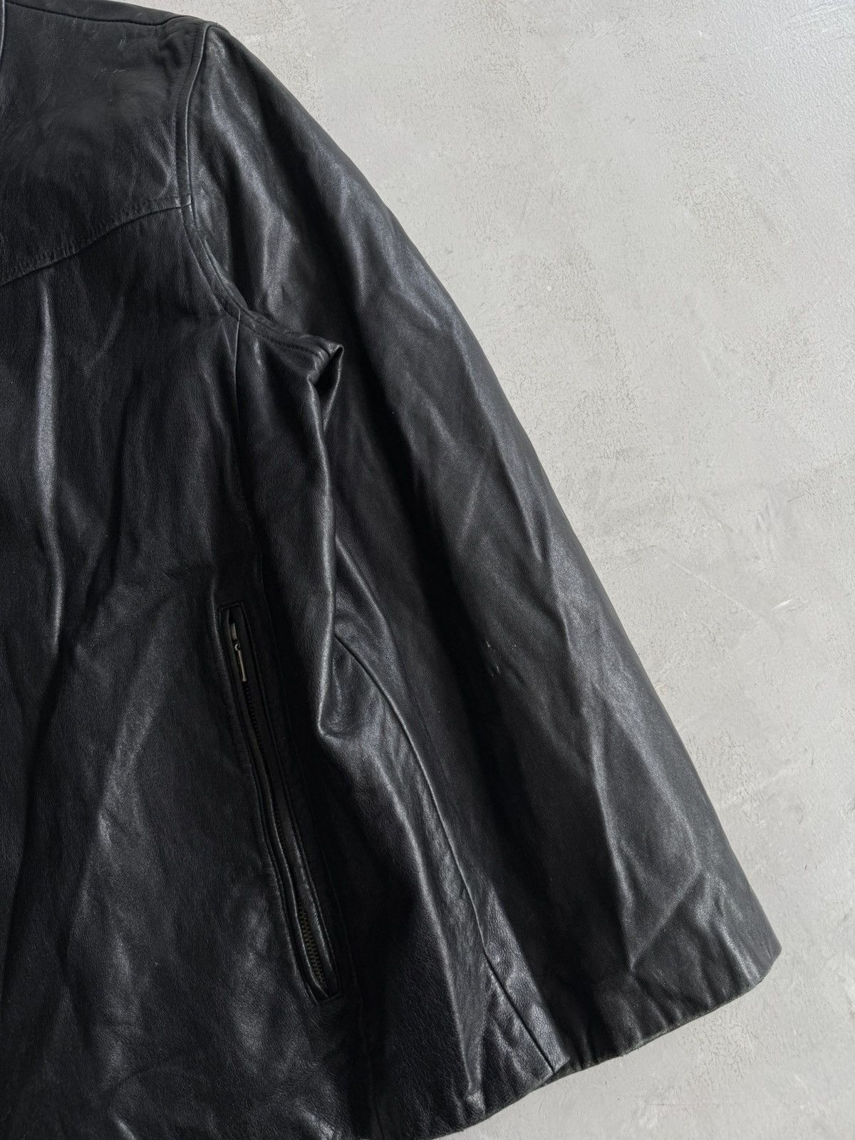 Balenciaga 1997 Balenciaga - Motorcycle Zip Leather Jacket Size US XL / EU 56 / 4 - 3 Thumbnail