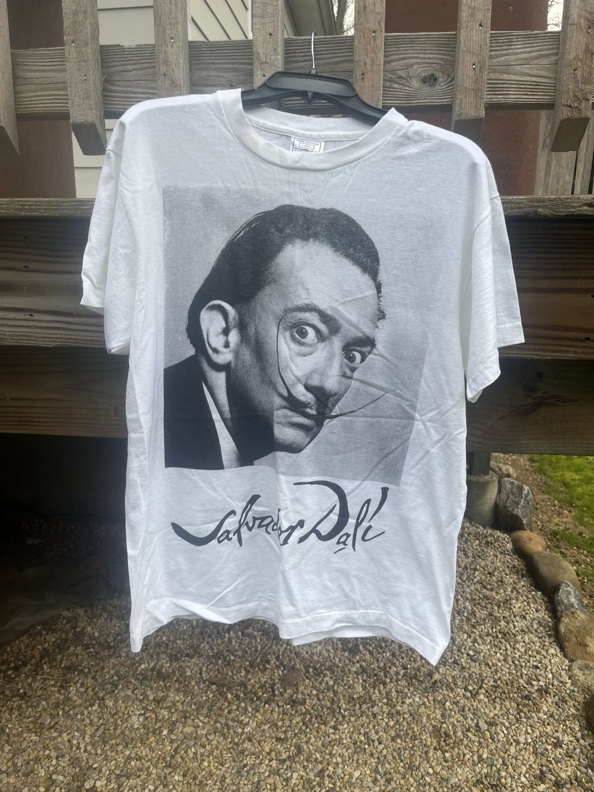 Vintage 90s Euro Salvador Dali Art double sided shirt