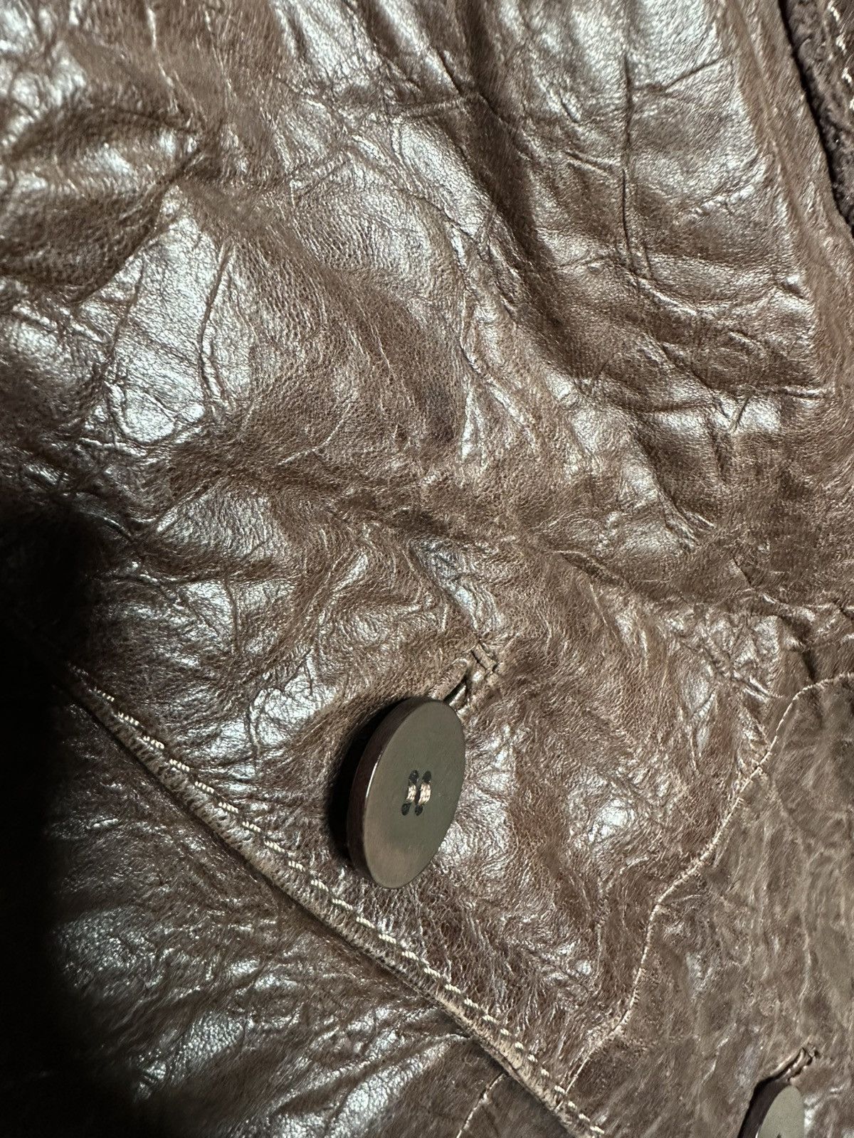 Fratelli Rossetti Fratelli Rossetti Brown Military Leather Jacket Size 48 Size US M / EU 48-50 / 2 - 10 Thumbnail