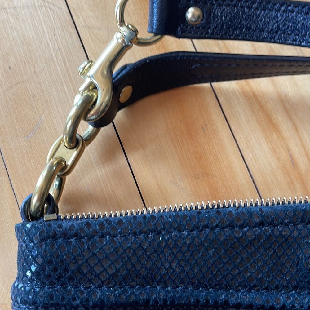 Coach Coach black leather python edge Ashley zip closure 2- strap Size ONE SIZE - 8 Thumbnail