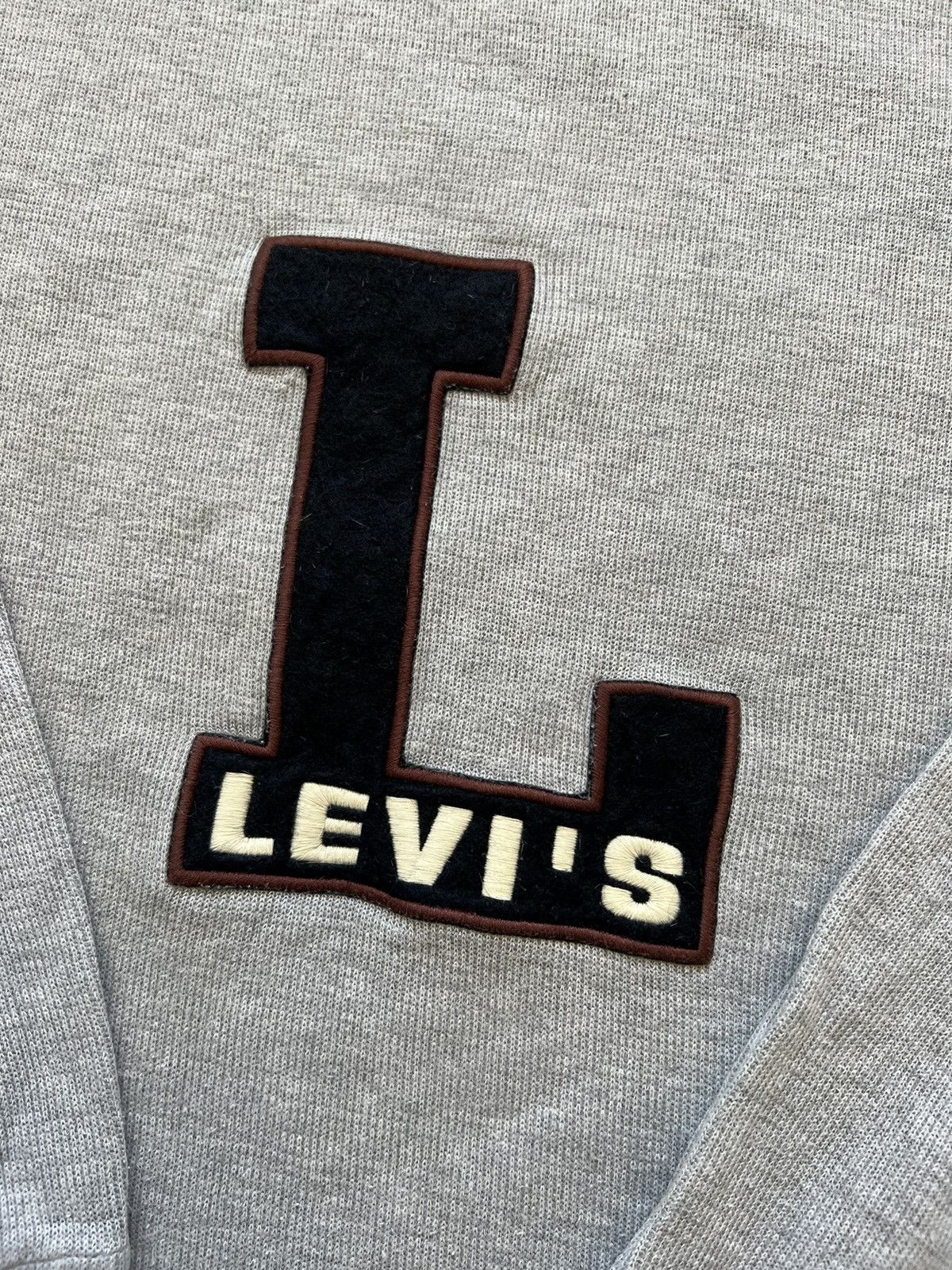 Levi's × Vintage Sweatshirt Levi’s big logo vintage 80’s 90’s boxy fit 72x69 Size US L / EU 52-54 / 3 - 3 Thumbnail