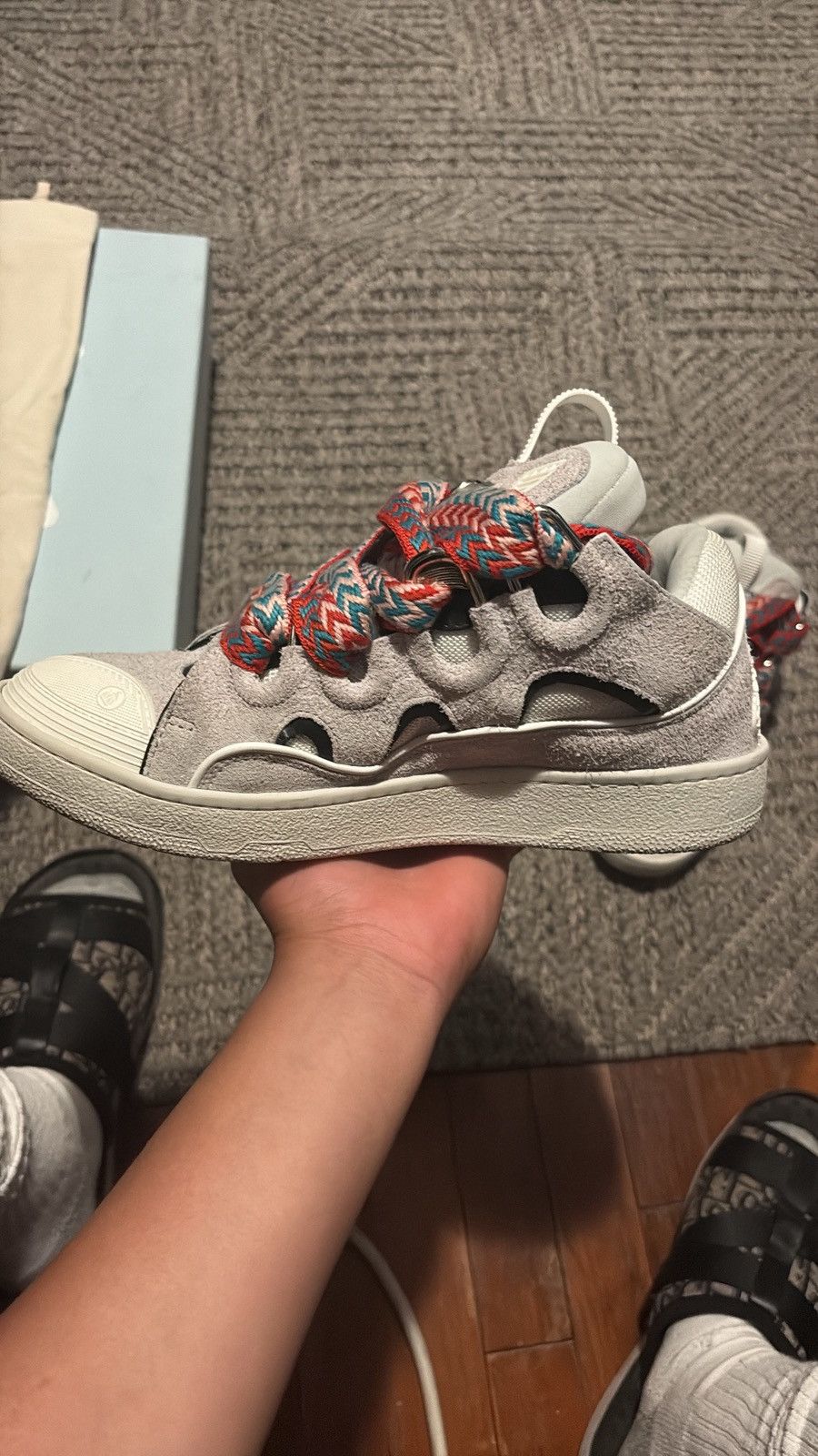 Lanvin Lavin curb Grey/blue Size US 8 / EU 41 - 6 Thumbnail