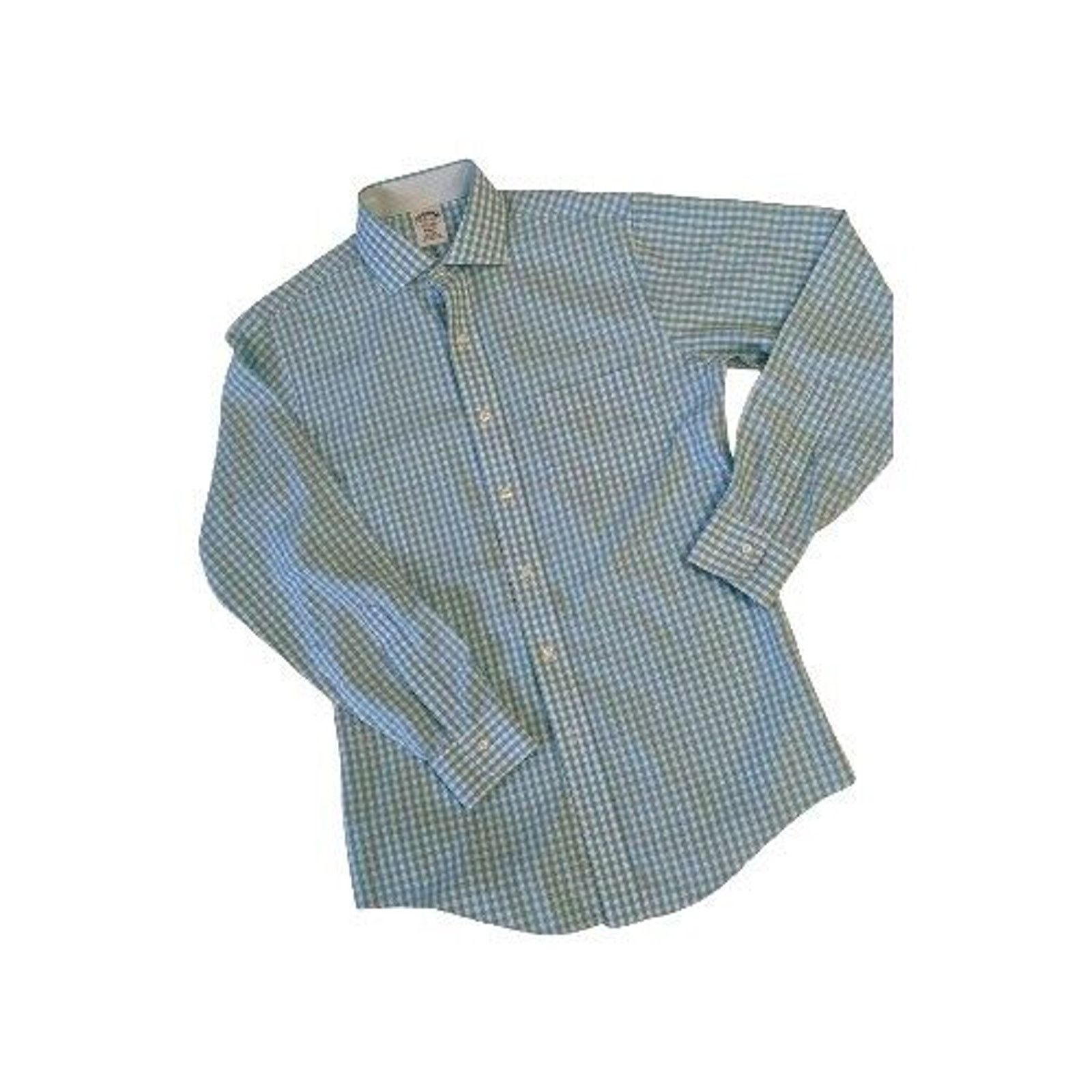 Brooks Brothers Brooks Brothers Work & Casual Shirt 14 1/2 Aqua Gingham Size US S / EU 44-46 / 1 - 1 Thumbnail