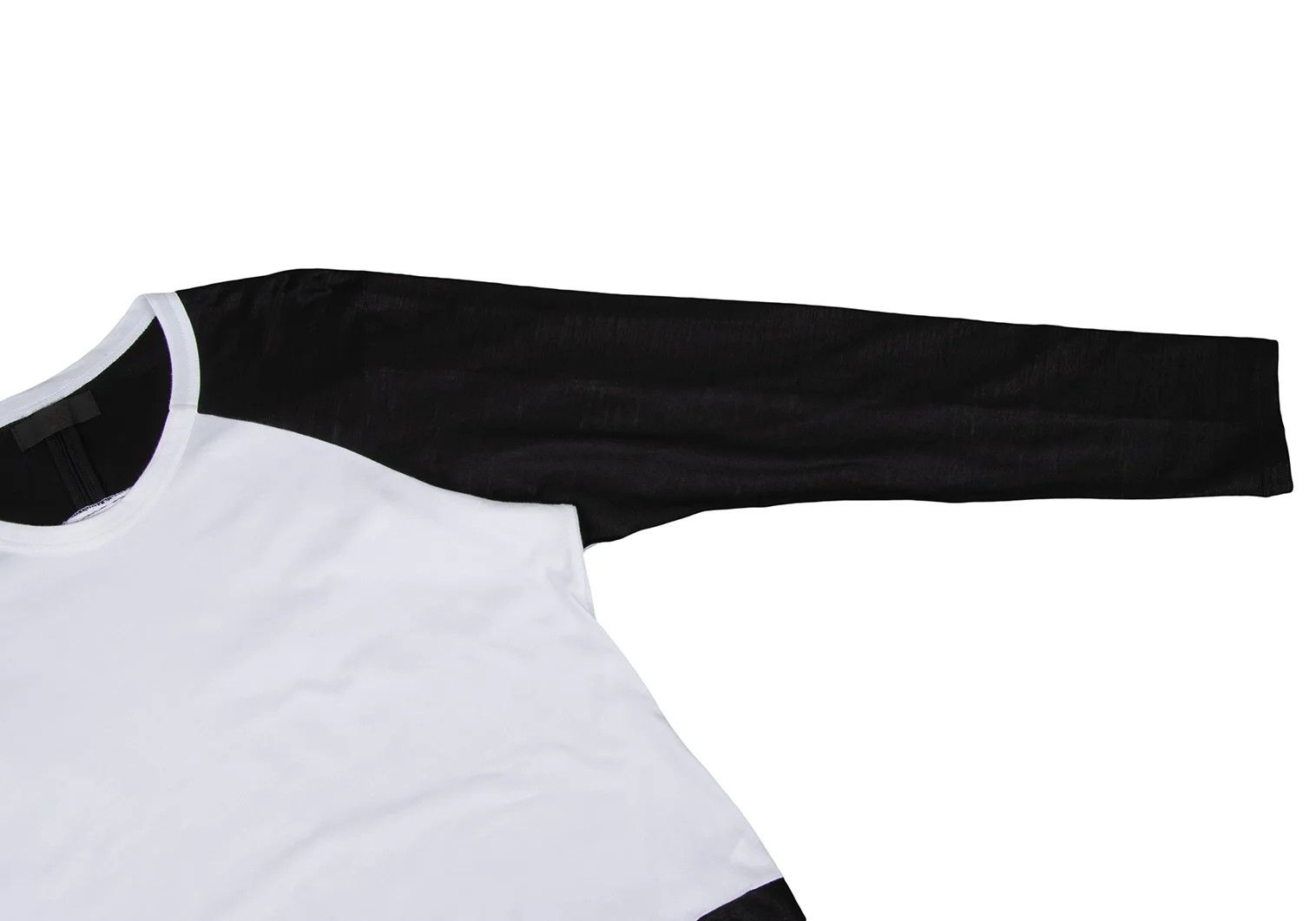 Jean Paul Gaultier Cotton and Ramie Raglan Cut Sewn Top in Black and White Size US M / EU 48-50 / 2 - 5 Thumbnail