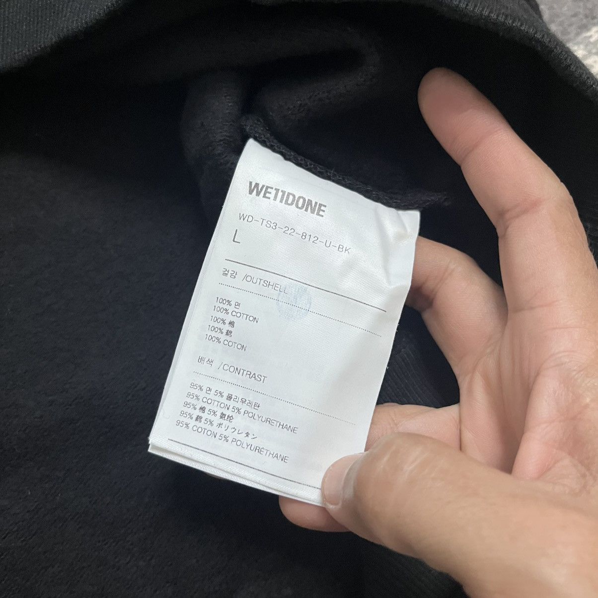 WE11DONE Authentic We11done Boxy Big Spell Black Sweatshirt Size L / US 10 / IT 46 - 5 Thumbnail
