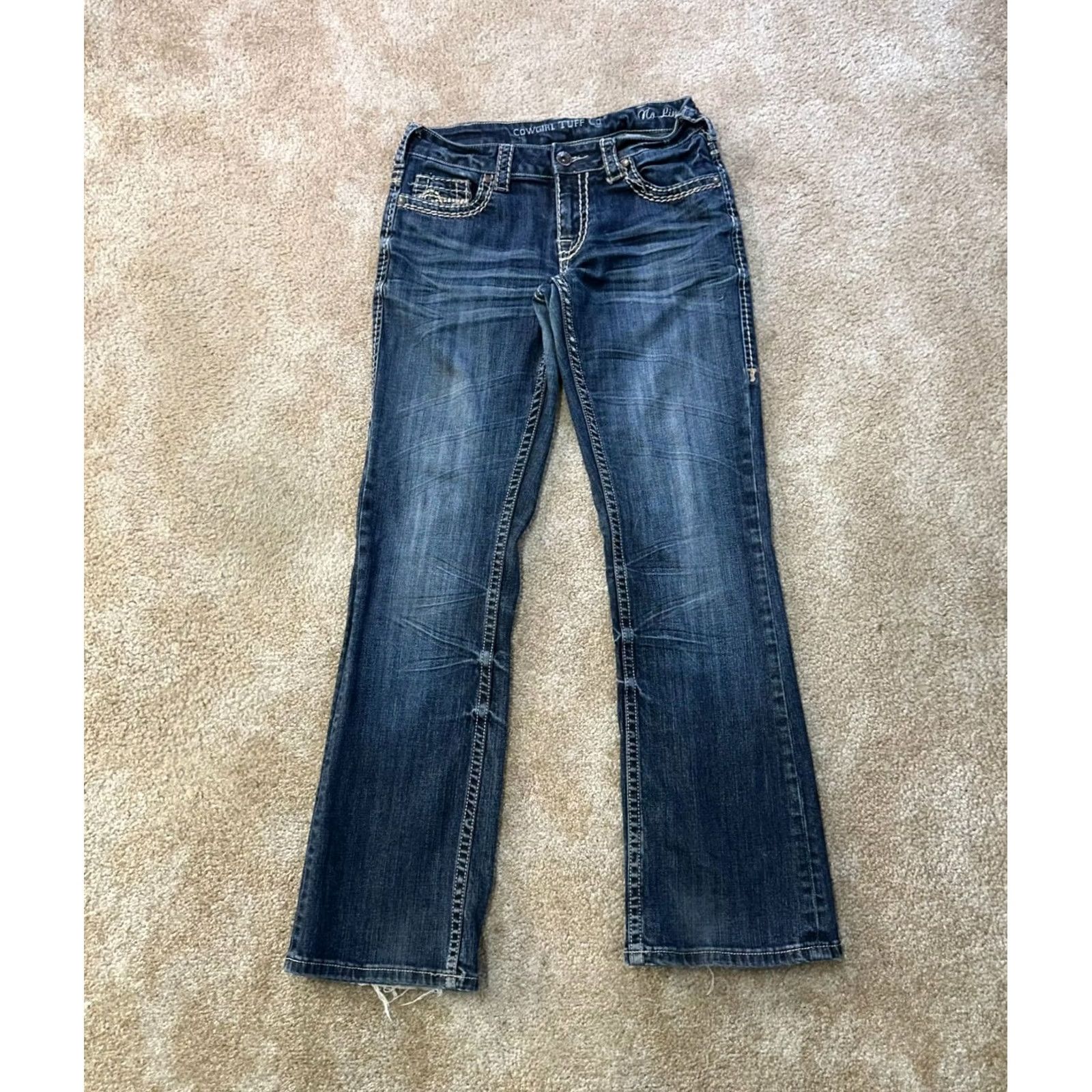Vintage Cowgirl Tuff Jeans Womens 28x31 Bootcut Denim Western Cowgirl Tuff Blue 28 31 Vintage No Size 28" / US 6 / IT 42 - 2 Thumbnail