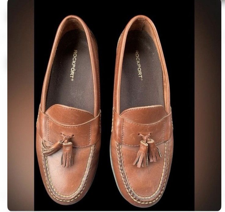 Rockport These are Rockport men's tan leather tassel loafers Size US 8.5 / EU 41-42 - 1 Thumbnail