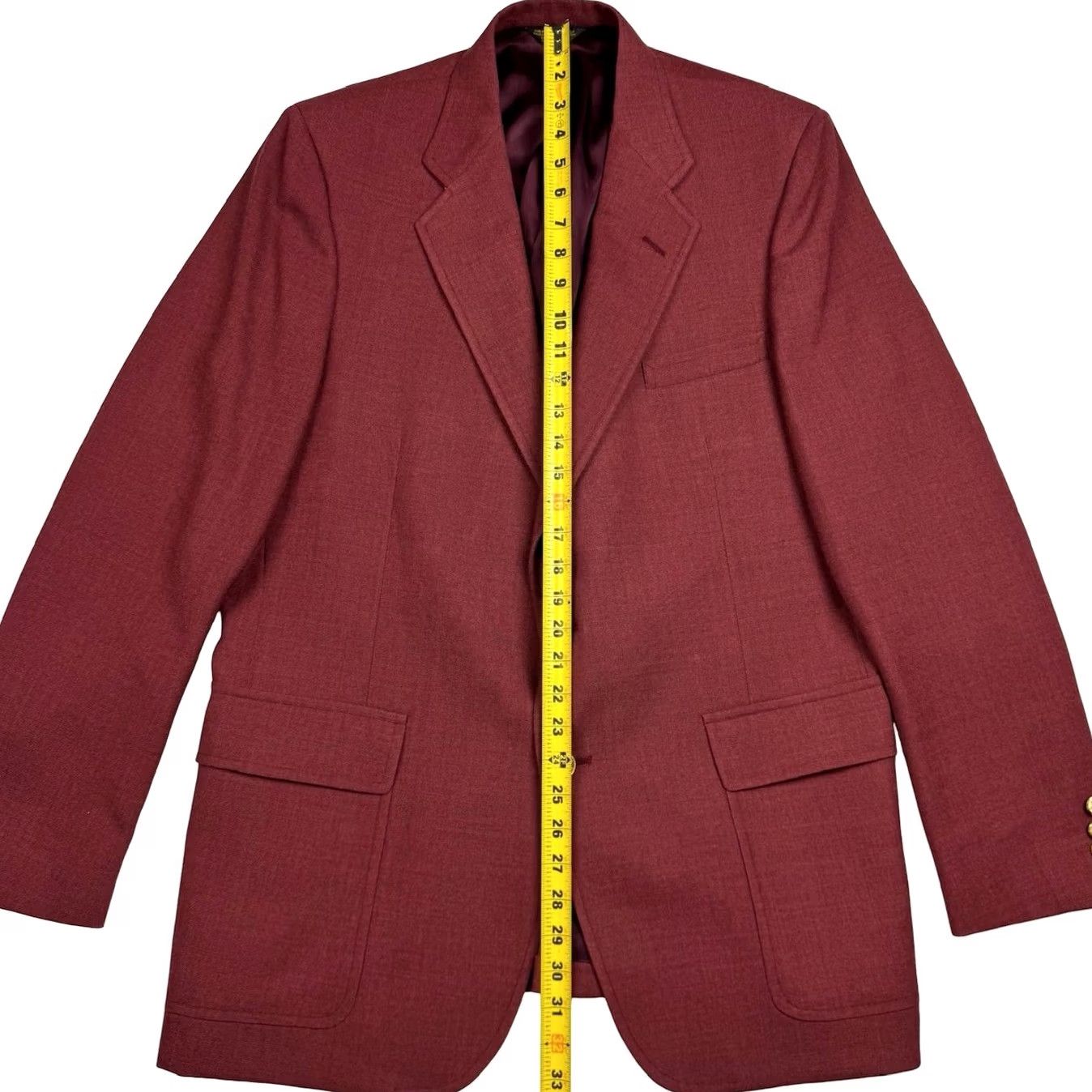 Vintage VINTAGE Palm Beach Jacket Blazer Men’s 46R Red 2-Button Gold Buttons 1960's Size 46R - 4 Thumbnail