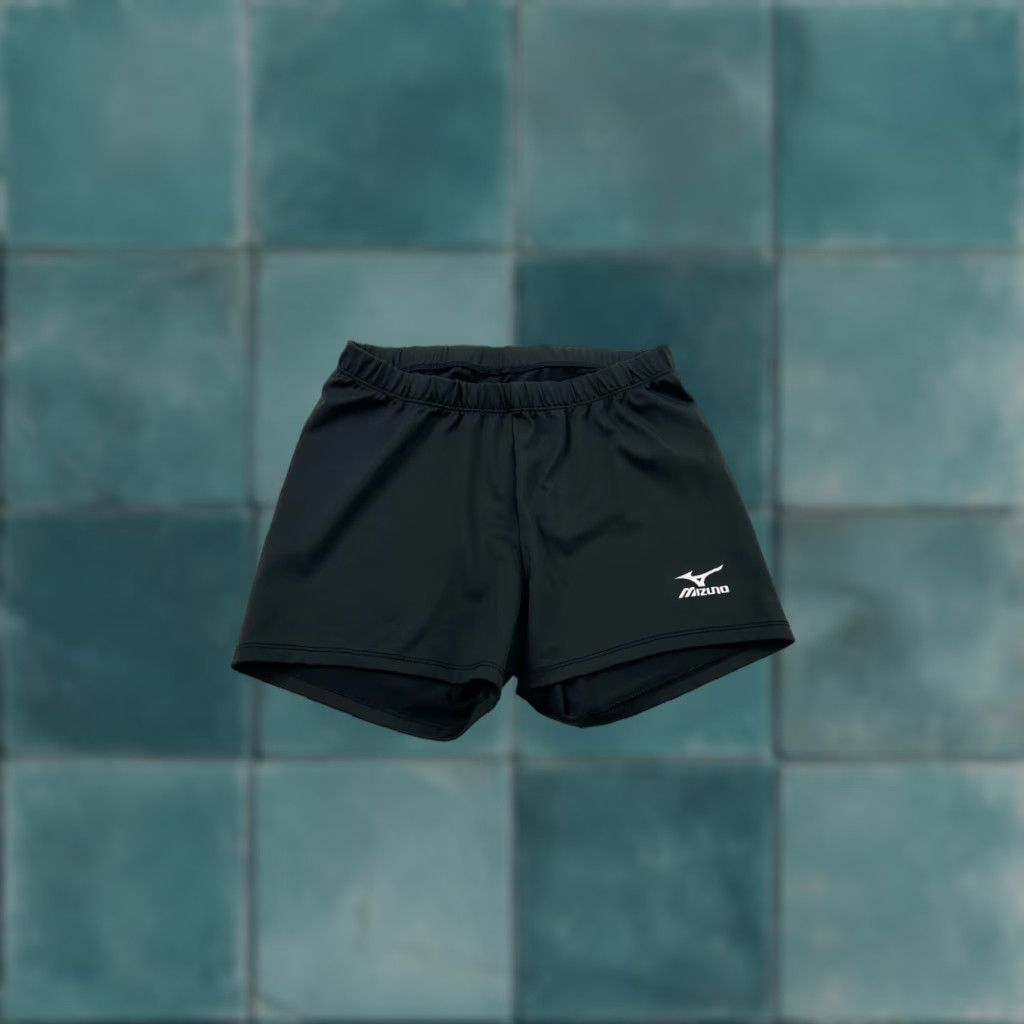Mizuno Mizuno Shorts Women Medium Black Drylite Lightweight Performance Stretch Pull On Athletic Compression Gym & Training Running & Jogging 90s? Size 42" / US 20 - 1 Thumbnail
