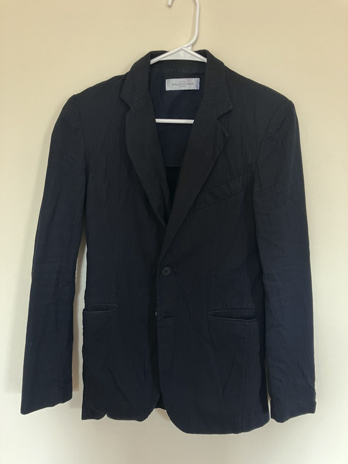 Balenciaga Vintage Balenciaga Le Dix Blazer / Suit Navy Size 42S - 1 Thumbnail
