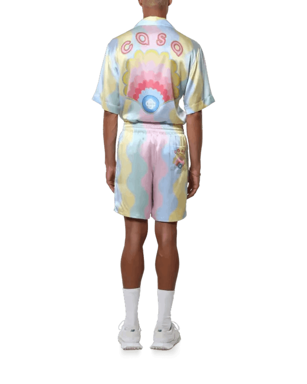 Casablanca o1mle0326 Drawstring Shorts Casa Shell Wave in Multicolor Size US 34 / EU 50 - 4 Thumbnail