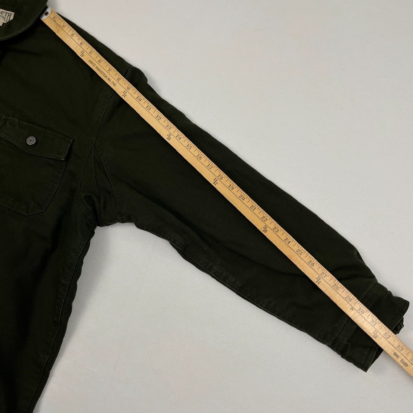 Vintage Duluth Jacket Mens XL Green Canvas Fleece Lined Heavyweight Shacket Size US XL / EU 56 / 4 - 6 Thumbnail