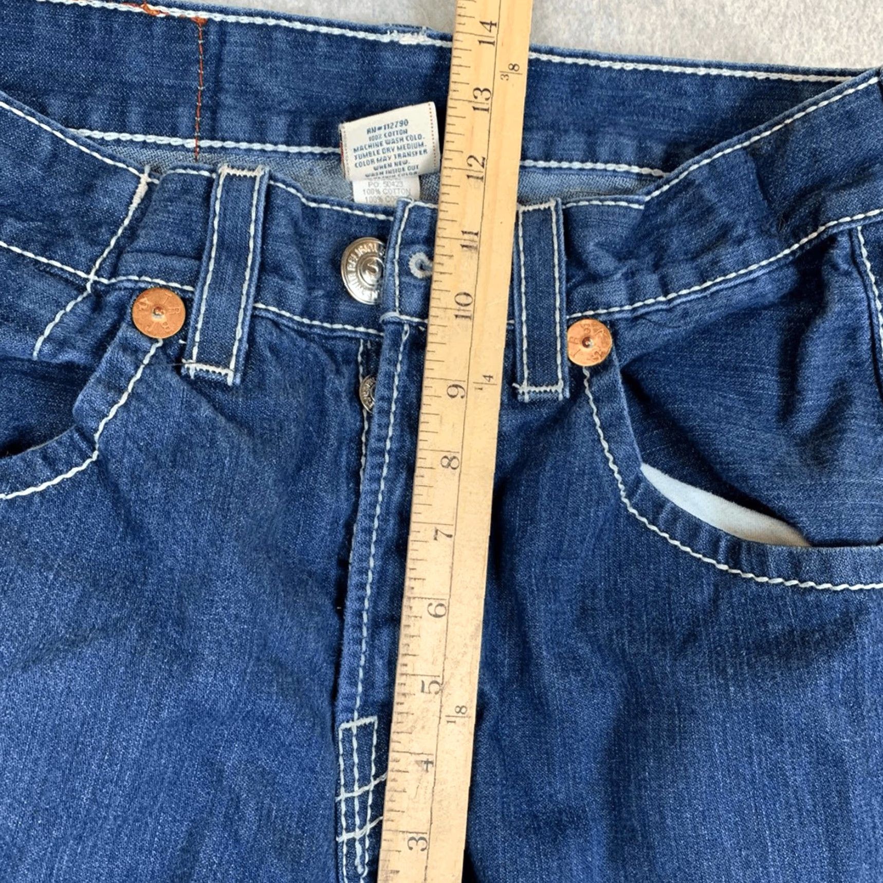 True Religion VINTAGE True Religion Jeans Blue Marco Big T 30x33 Western Pocket Flap Mens Jeans Blue 30x33 Mens Jeans Straight 30x33 Mens Size US 30 / EU 46 - 5 Thumbnail