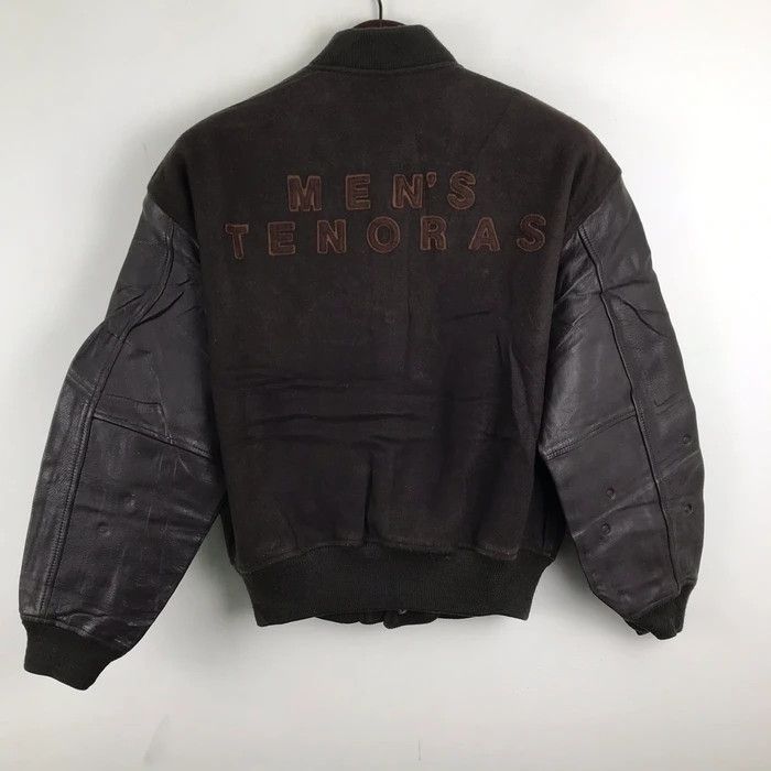 Japanese Brand × Krizia Uomo SY0112 VTG MEN TENORAS X UOMO LEATHER SLEEVE VARSITY JACKET Size US M / EU 48-50 / 2 - 1 Thumbnail