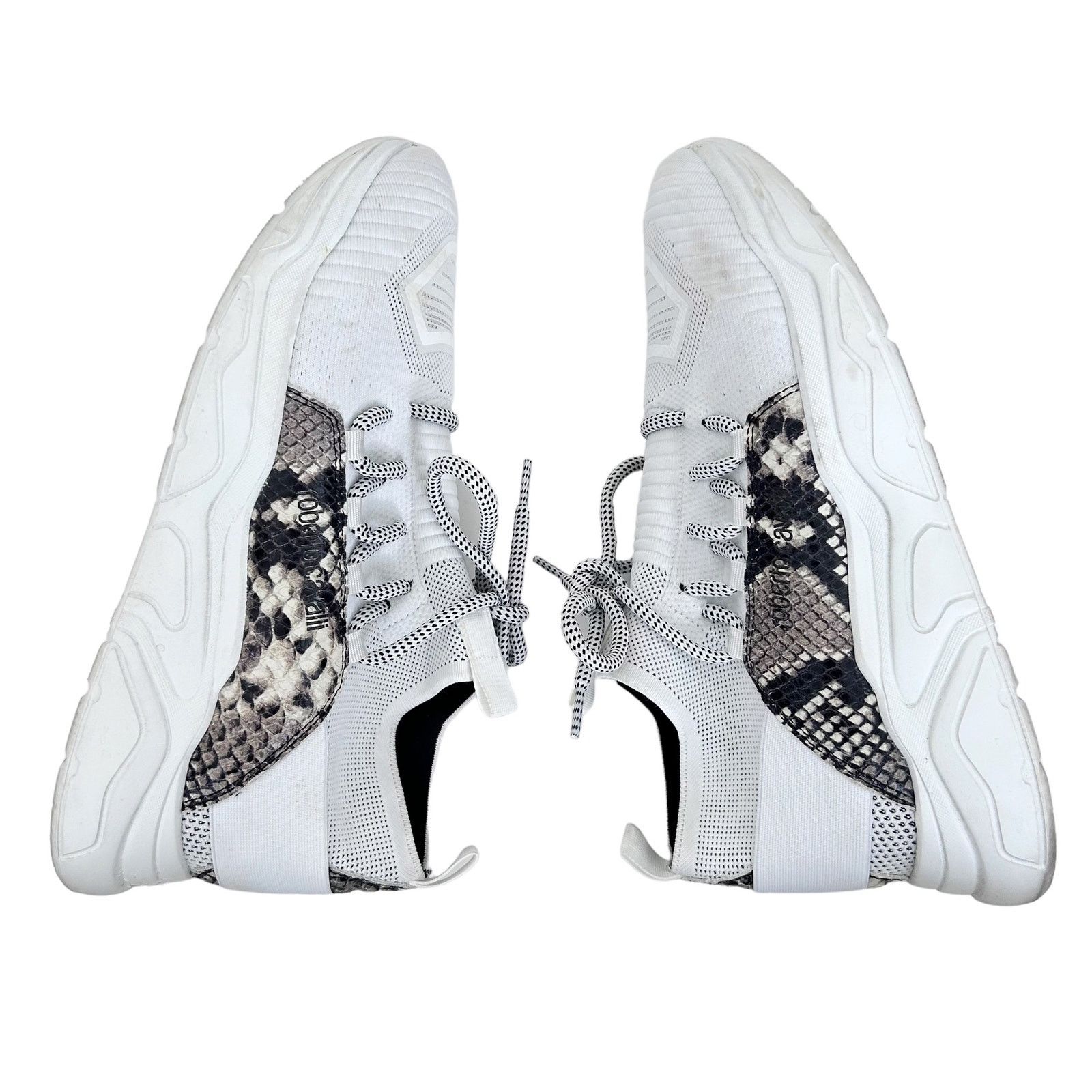 Roberto Cavalli Roberto Cavalli White Snakeskin Chunky Sock Sneakers Sz 11 Size US 11 / IT 41 - 8 Thumbnail