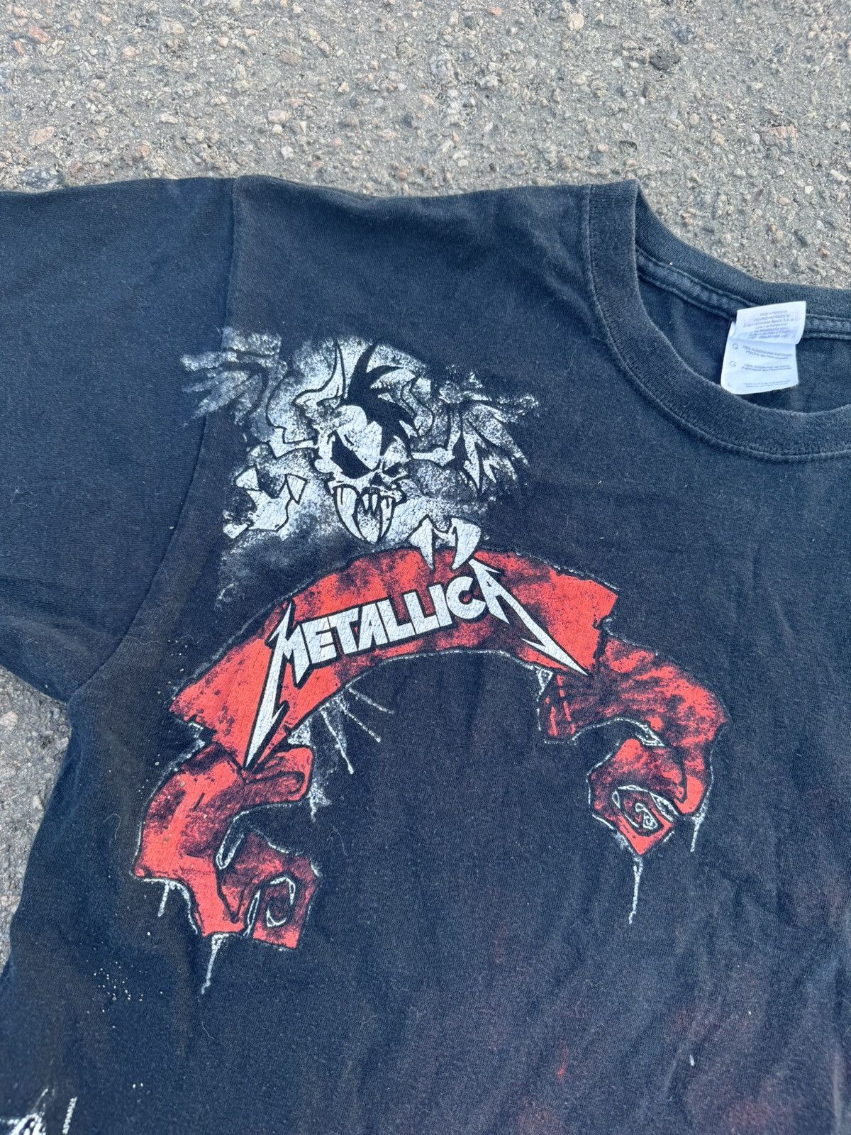 Band Tees × Metallica × Vintage Vintage Metallica 2008 World Tour Skull Gothic Logo T Shirt Size US L / EU 52-54 / 3 - 2 Thumbnail