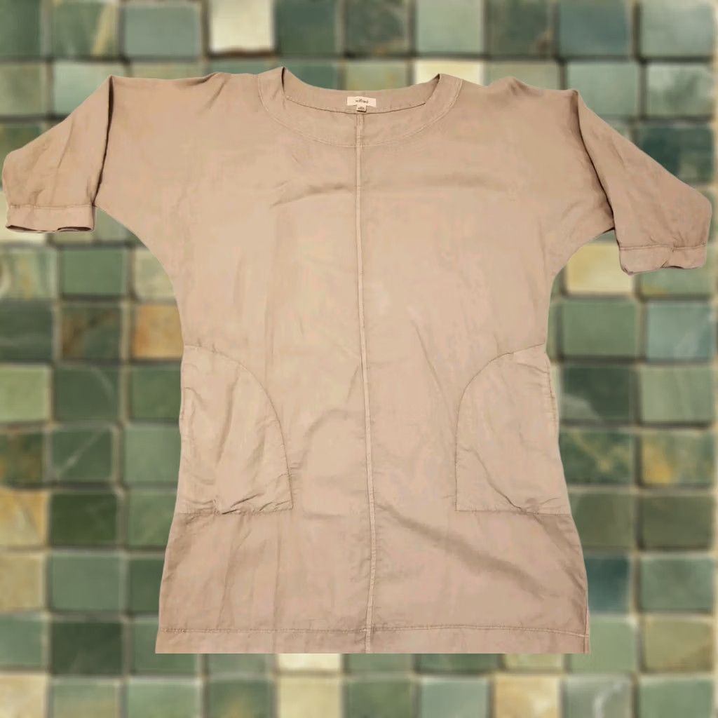 Vintage Wilfred Gray Linen Mini Dress XXS Half Sleeve Boho Minimalist Lagenlook Size XXS / US 00 / IT 34 - 1 Thumbnail