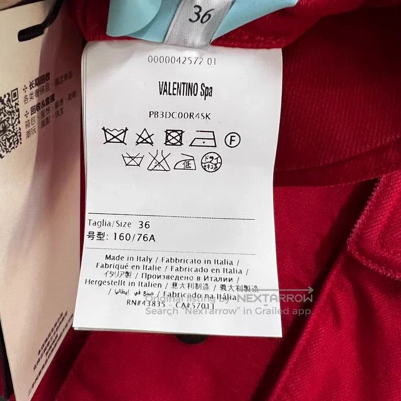 Valentino Valentino Red butterfly embroidered denim jacket Size XS / US 0-2 / IT 36-38 - 4 Thumbnail