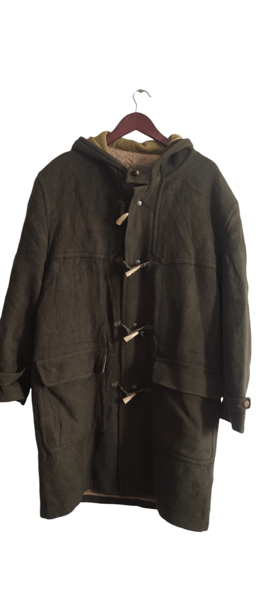 Burberry Prorsum × Vintage Burberrys Mens Duffle Coat Hooded Wool Nova Check Made spain Size US L / EU 52-54 / 3 - 1 Thumbnail